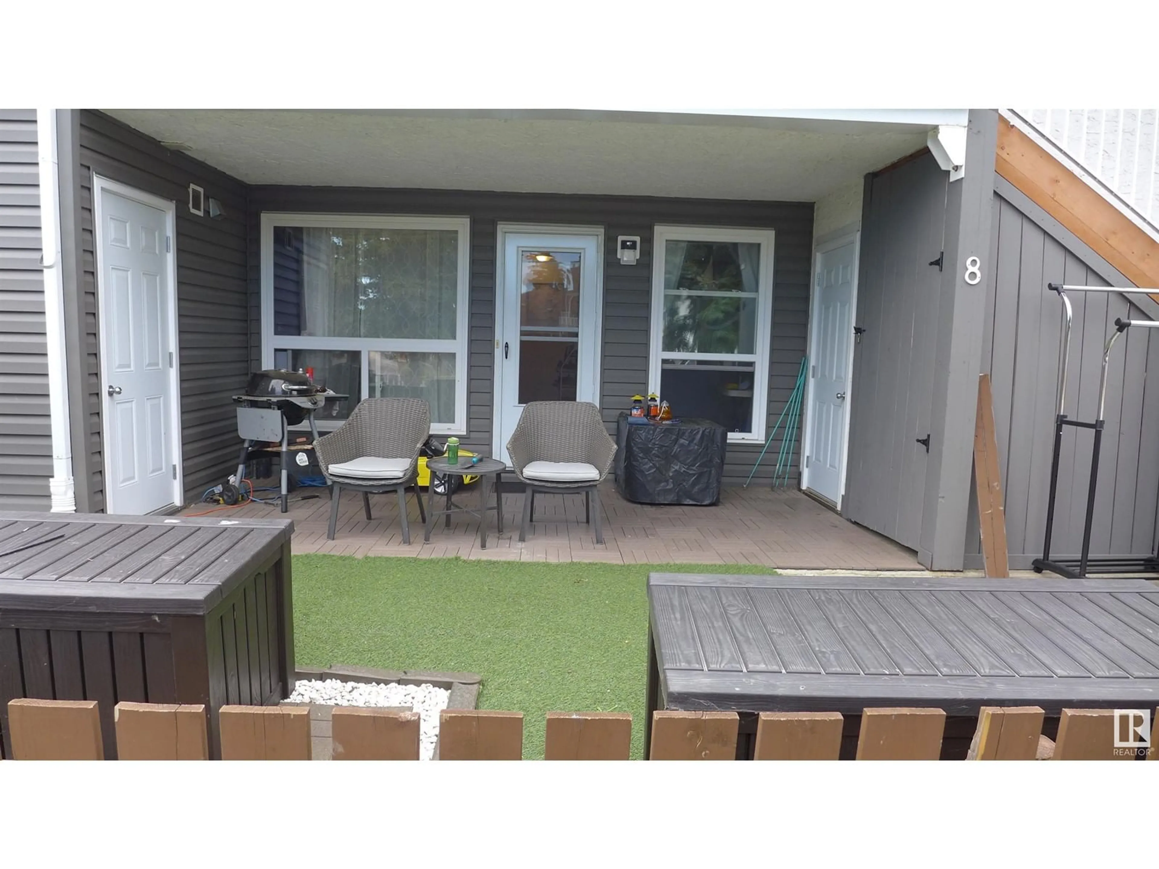 Patio for #8 3111 142 AV NW, Edmonton Alberta T5Y2H6