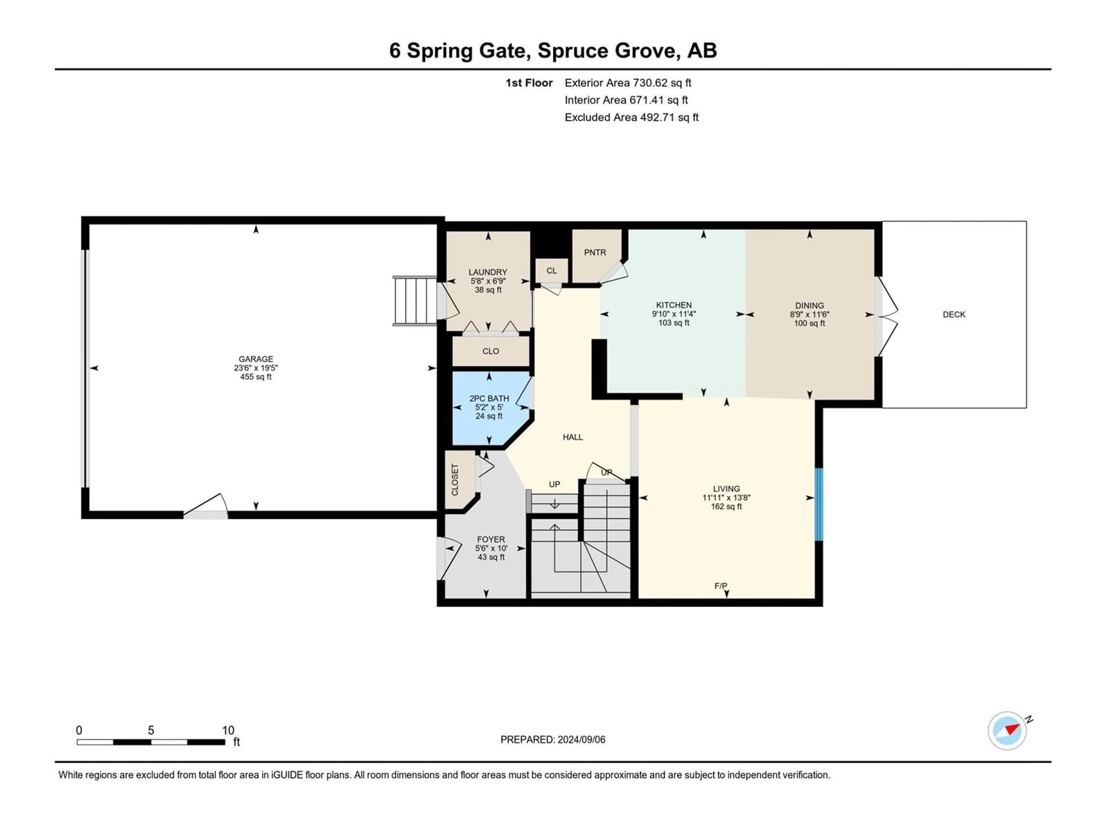 Floor plan for 6 SPRING GA, Spruce Grove Alberta T7X4M9