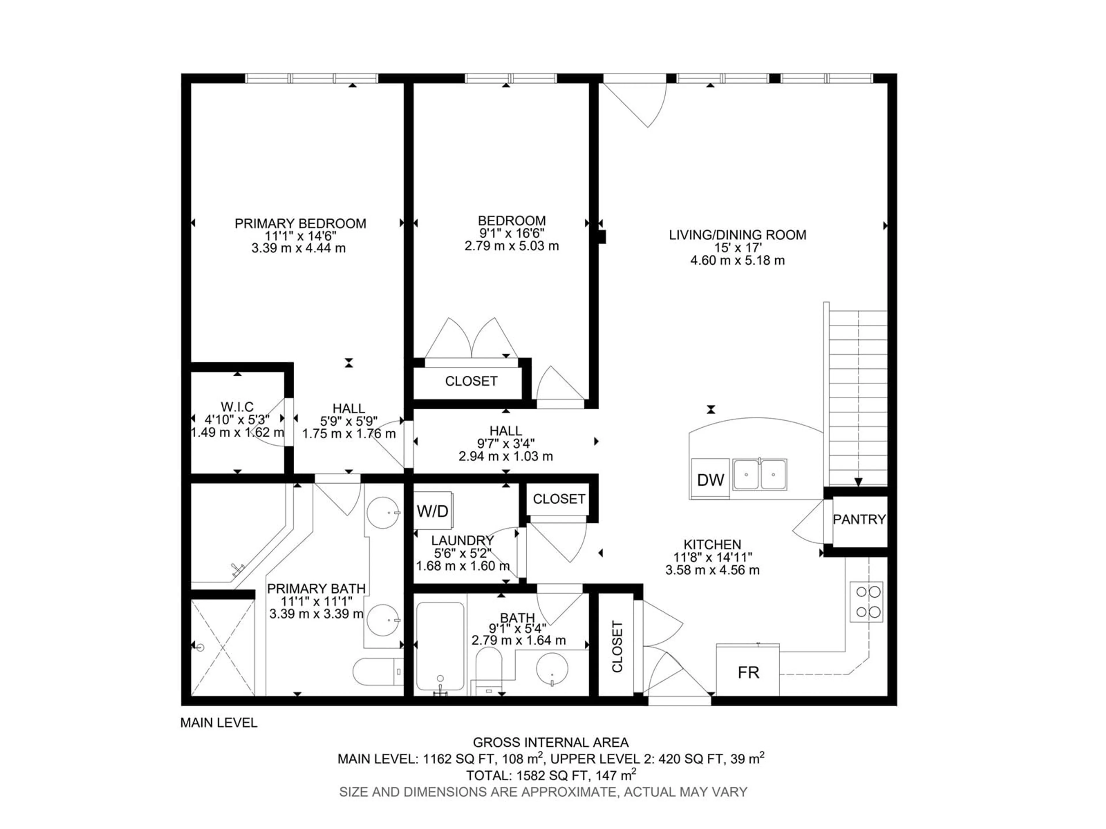 Floor plan for #308 9603 98 AV NW, Edmonton Alberta T6C2E2