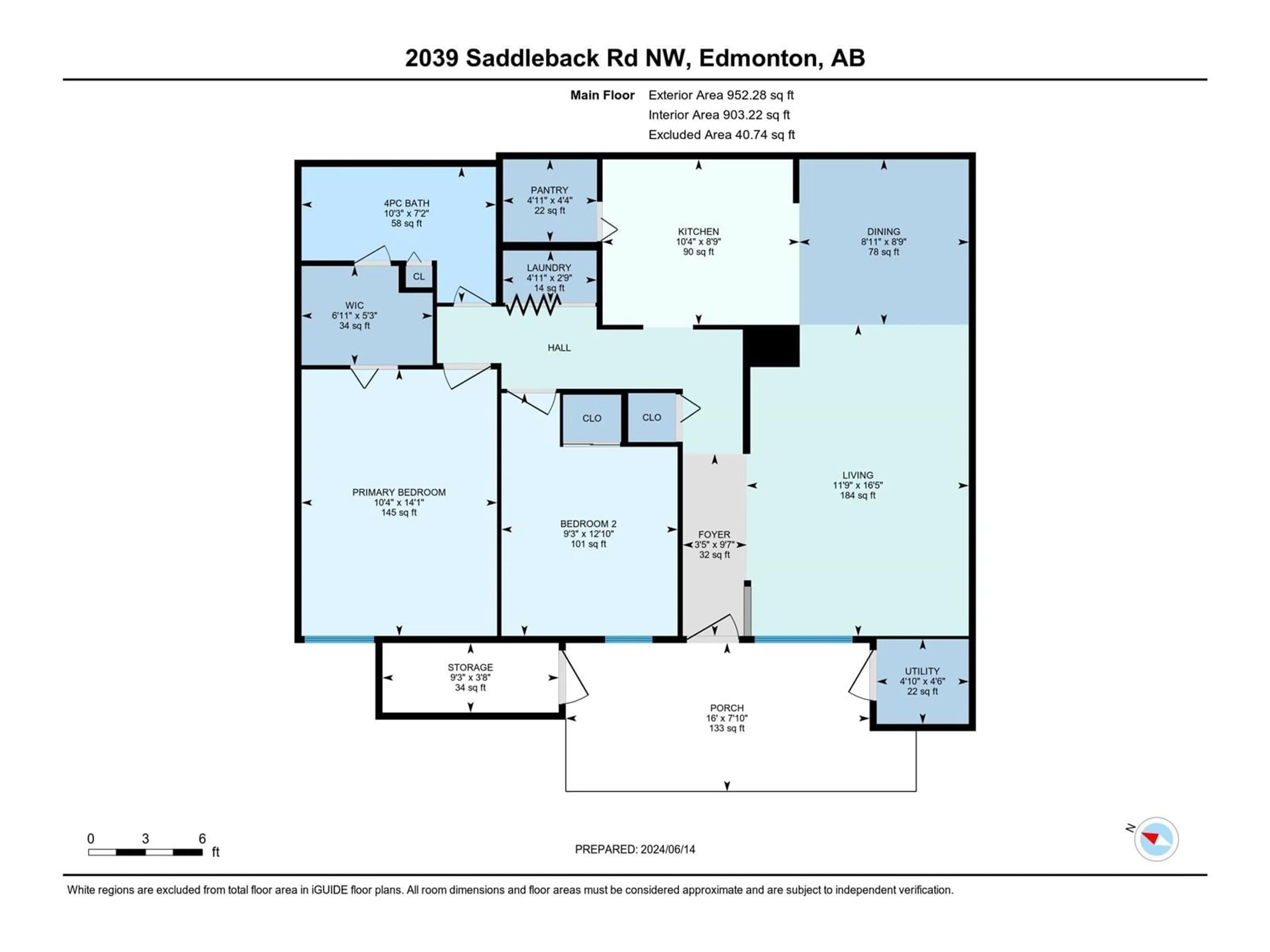 Floor plan for 2039 SADDLEBACK RD NW, Edmonton Alberta T6J4S4