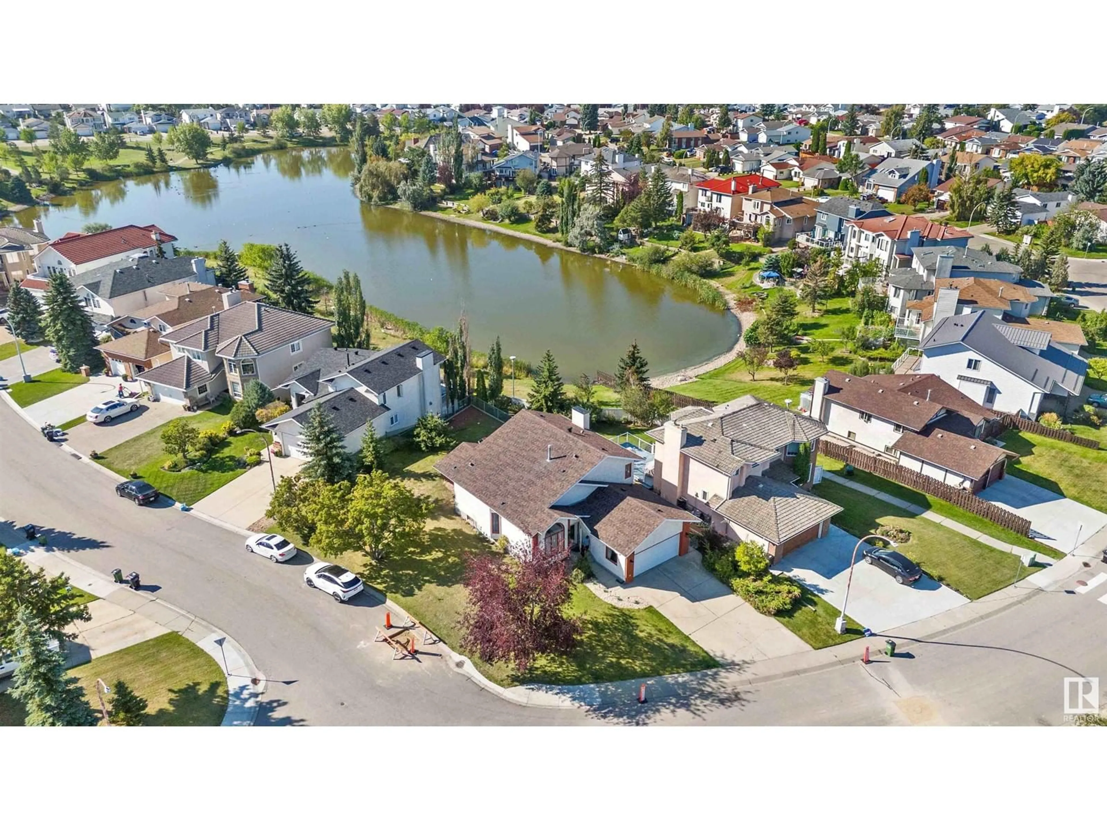 Frontside or backside of a home, the street view for 7607 158 AV NW, Edmonton Alberta T5Z2R9