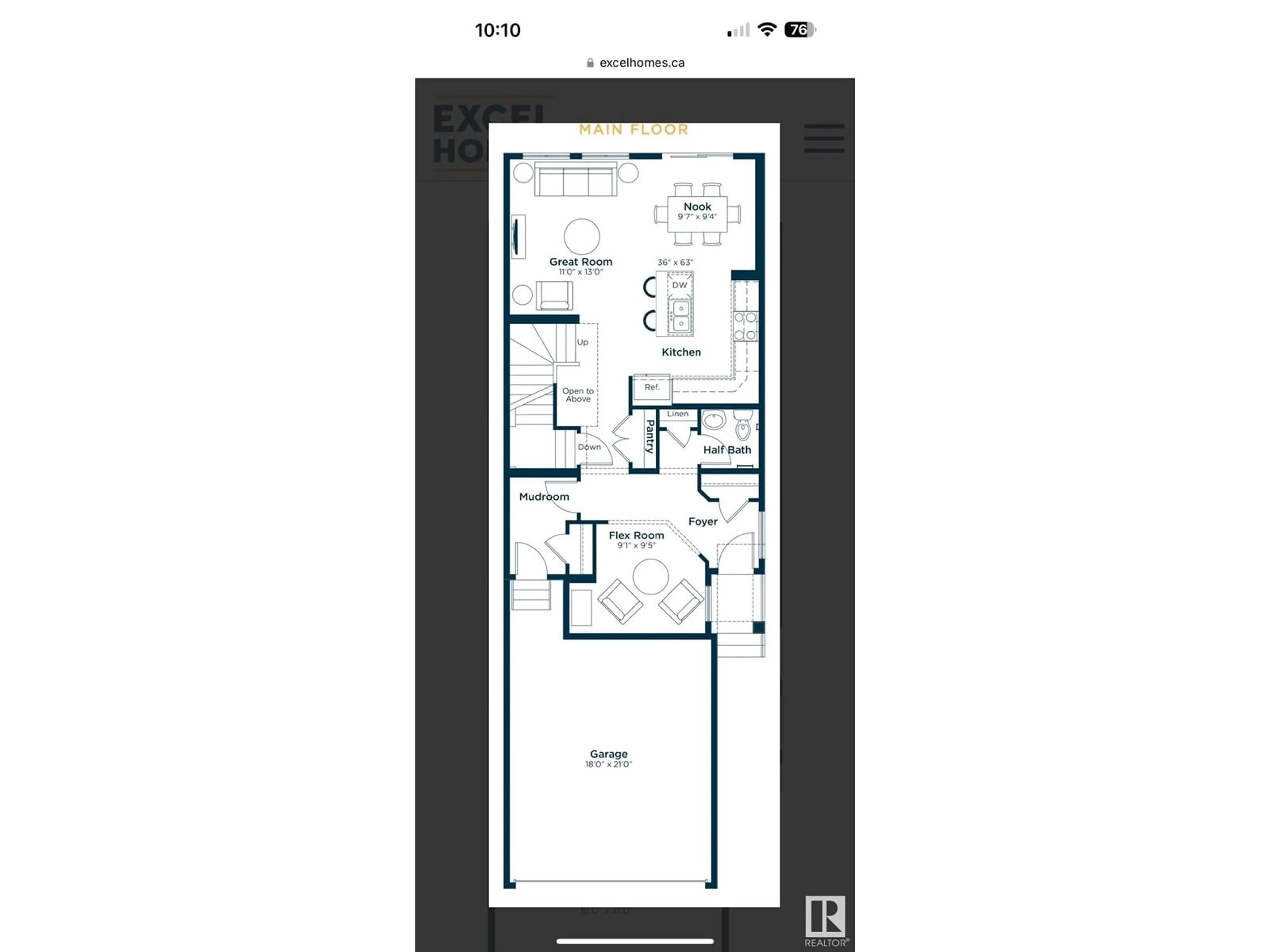 Floor plan for 7052 182 AV NW, Edmonton Alberta T5Z0V7