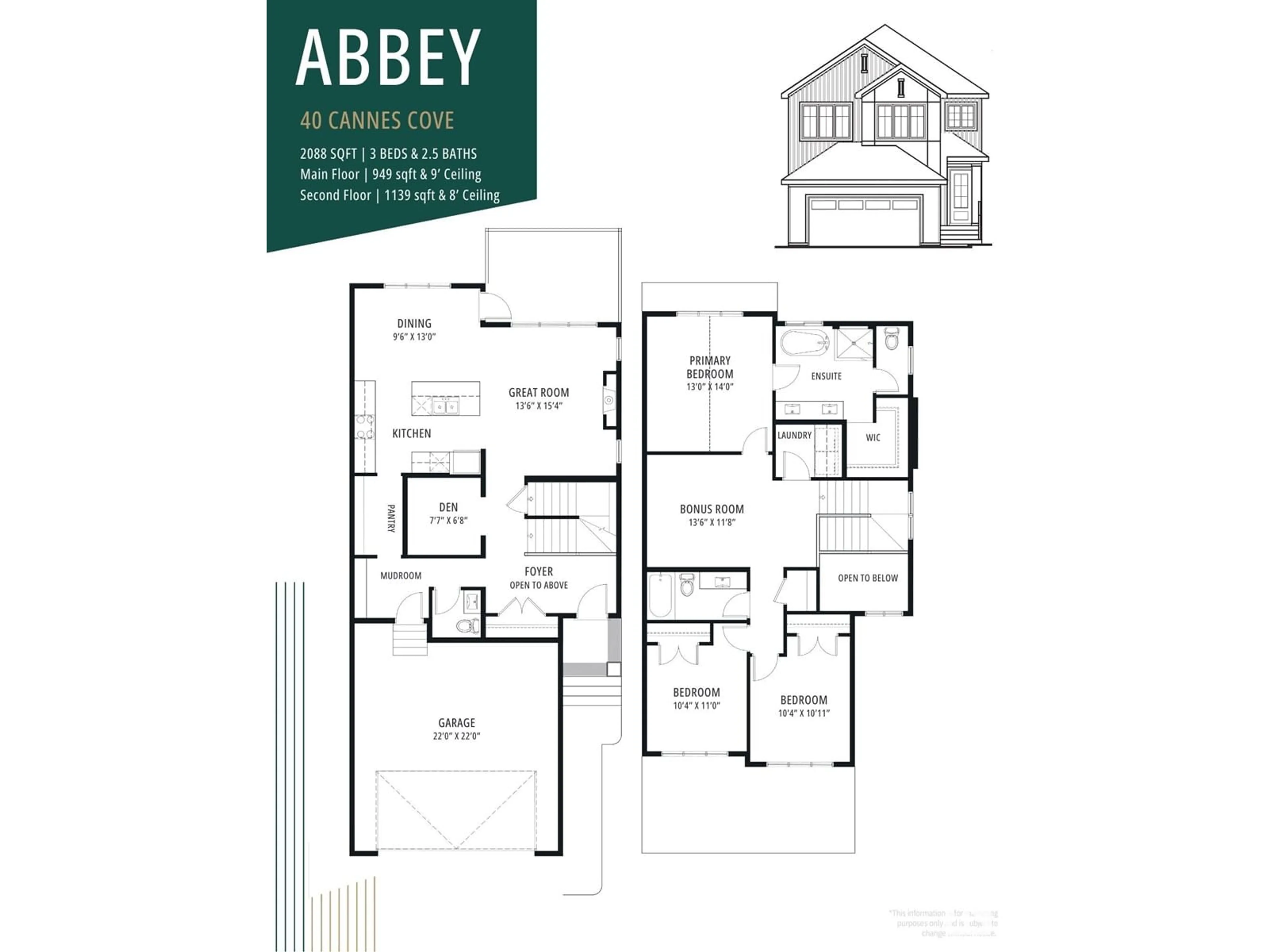 Floor plan for 40 Cannes CV, St. Albert Alberta T8T2C6