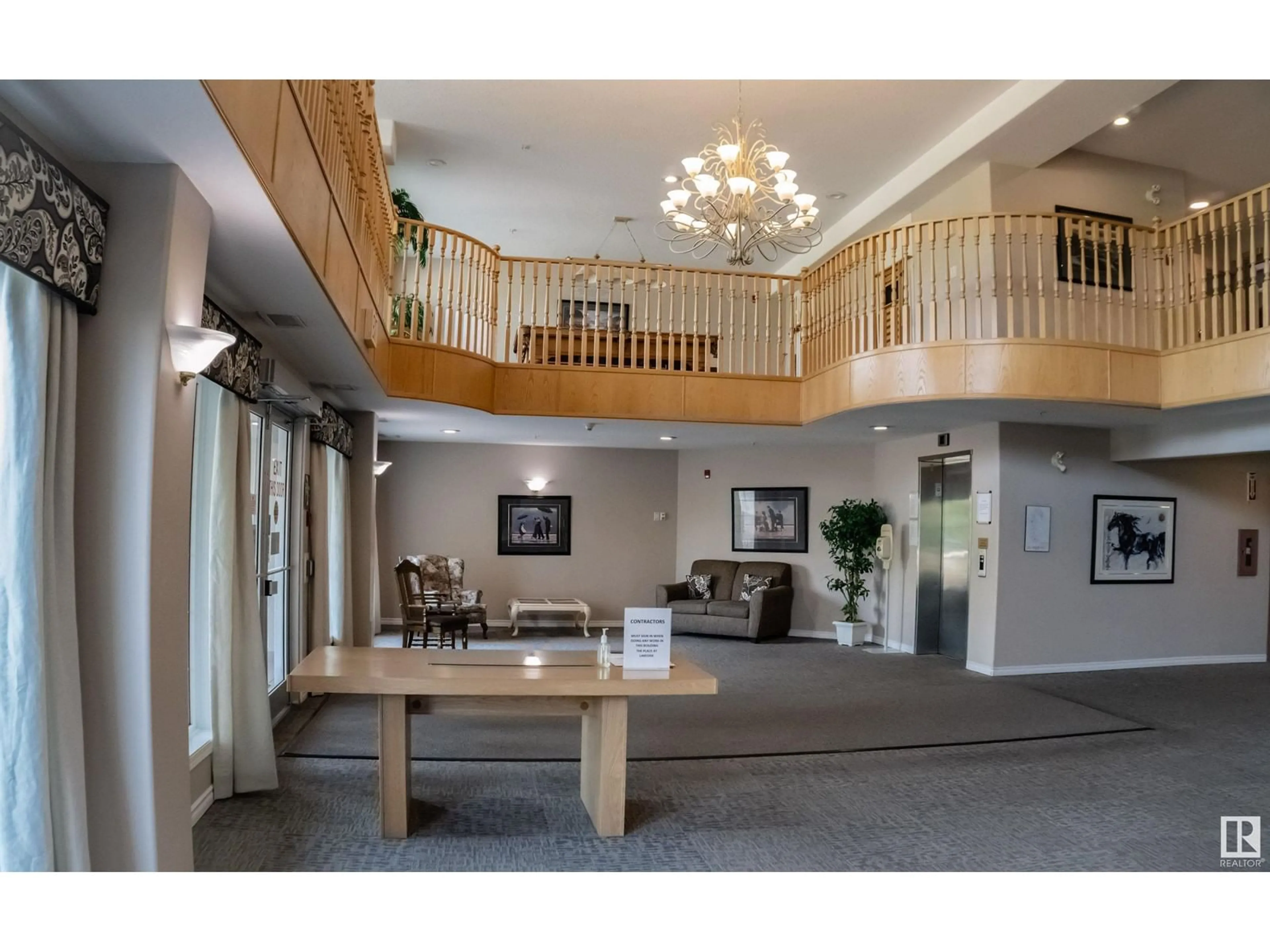 Indoor lobby, wood floors for #138 2741 55 ST NW NW, Edmonton Alberta T6L7G7