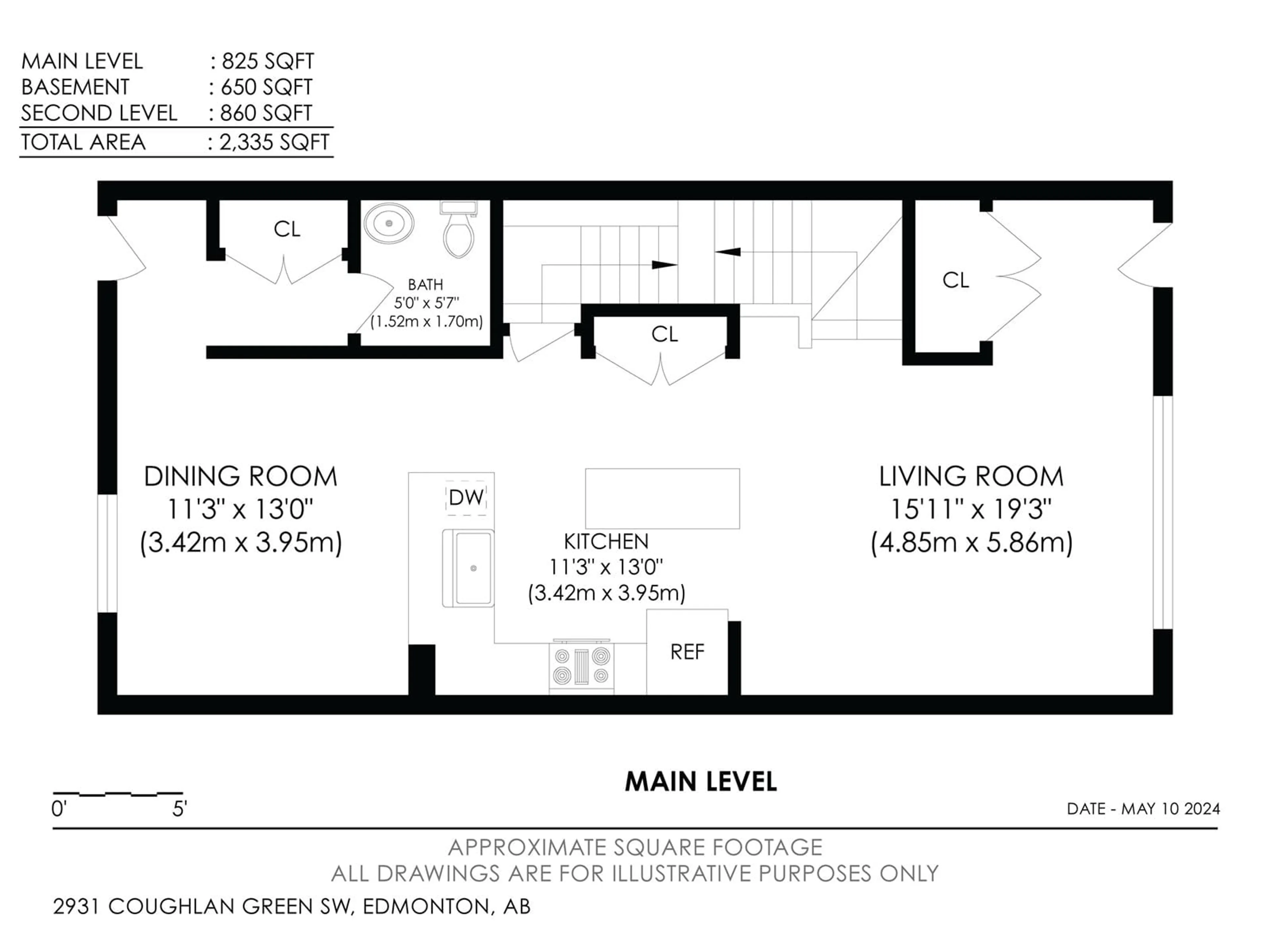 Floor plan for 2931 COUGHLAN GR SW, Edmonton Alberta T6W3X6