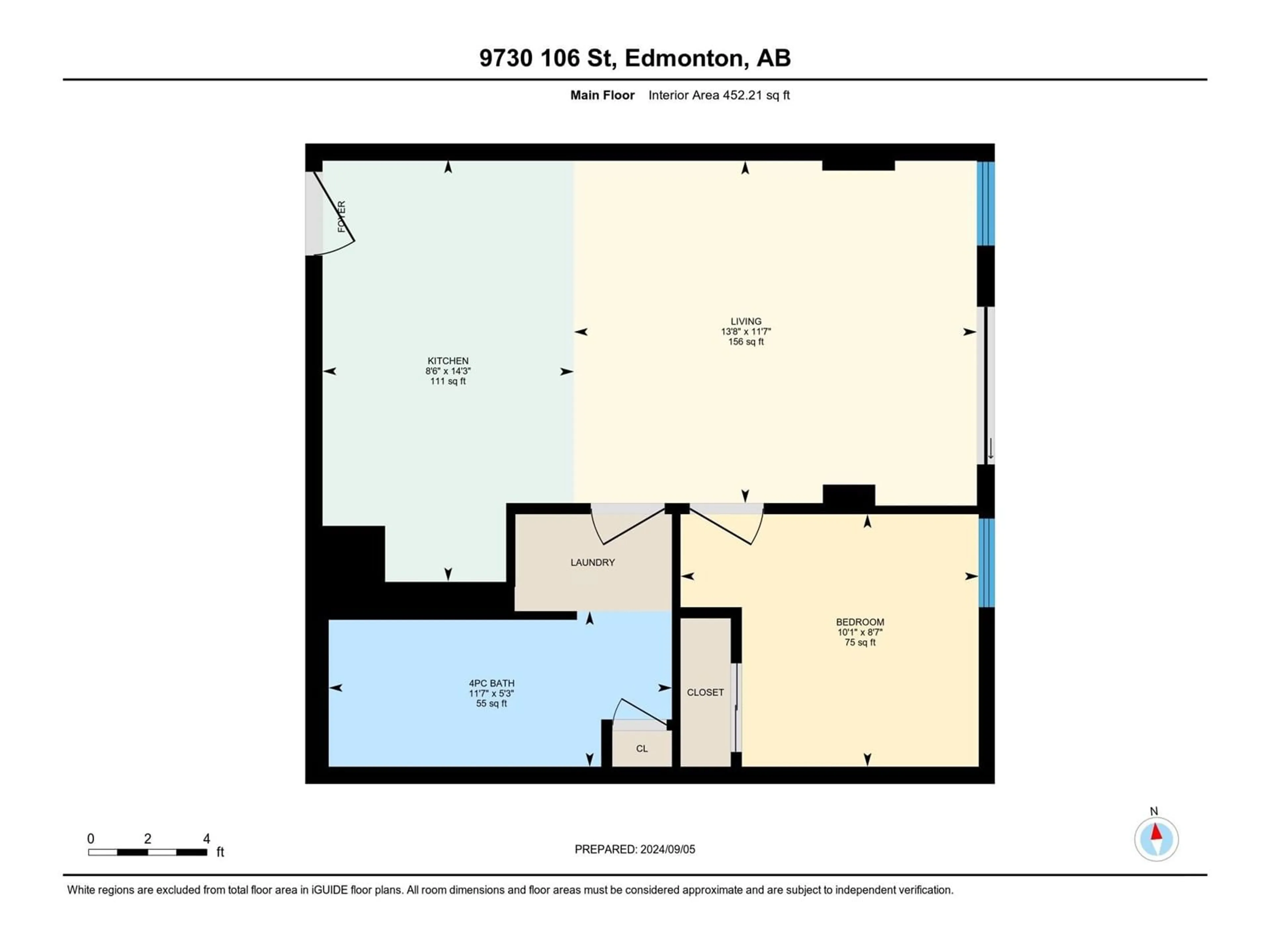 Floor plan for #907 9730 106 ST NW, Edmonton Alberta T5K1B7