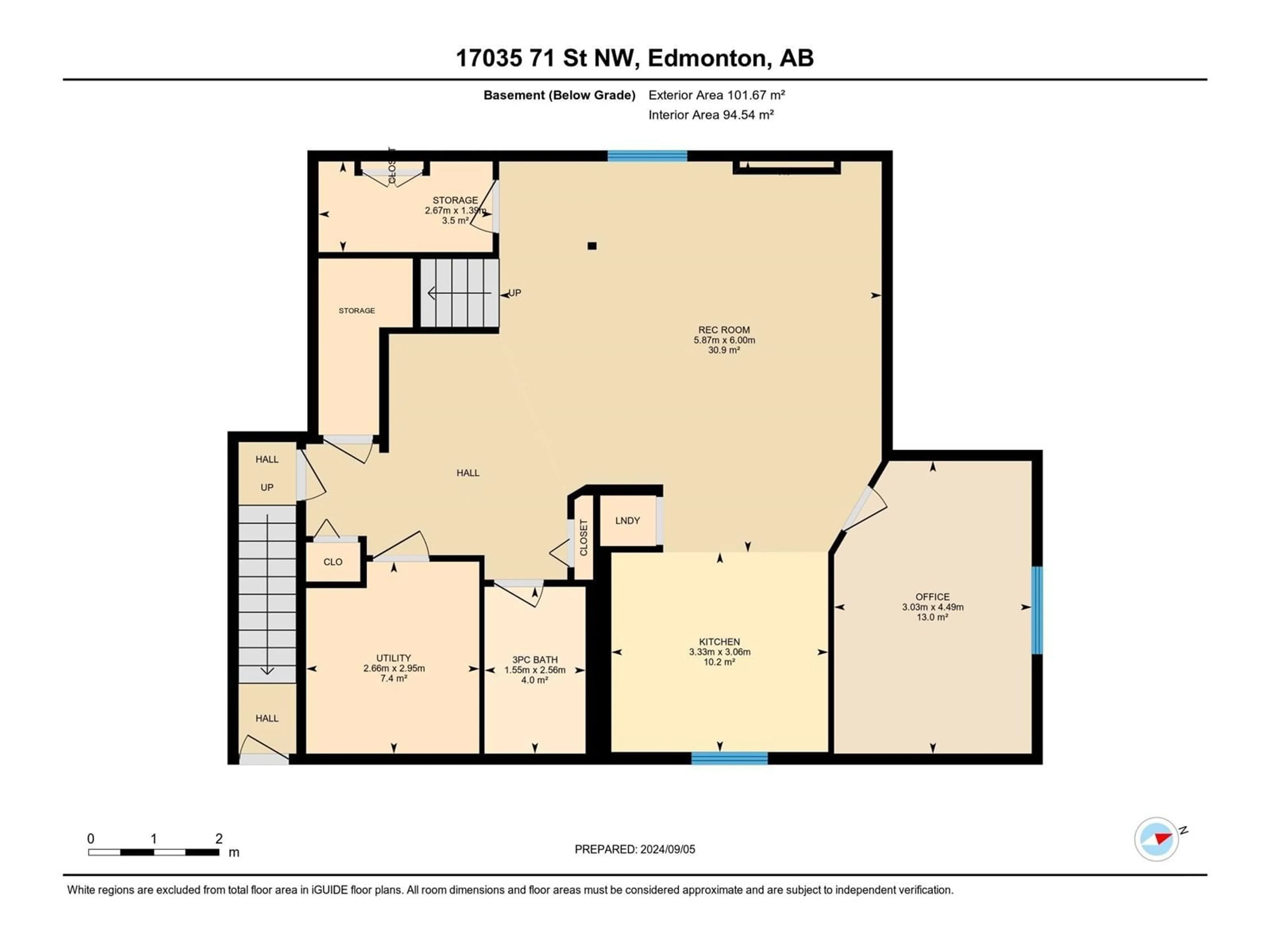 Floor plan for 17035 71 ST NW, Edmonton Alberta T5Z0G9