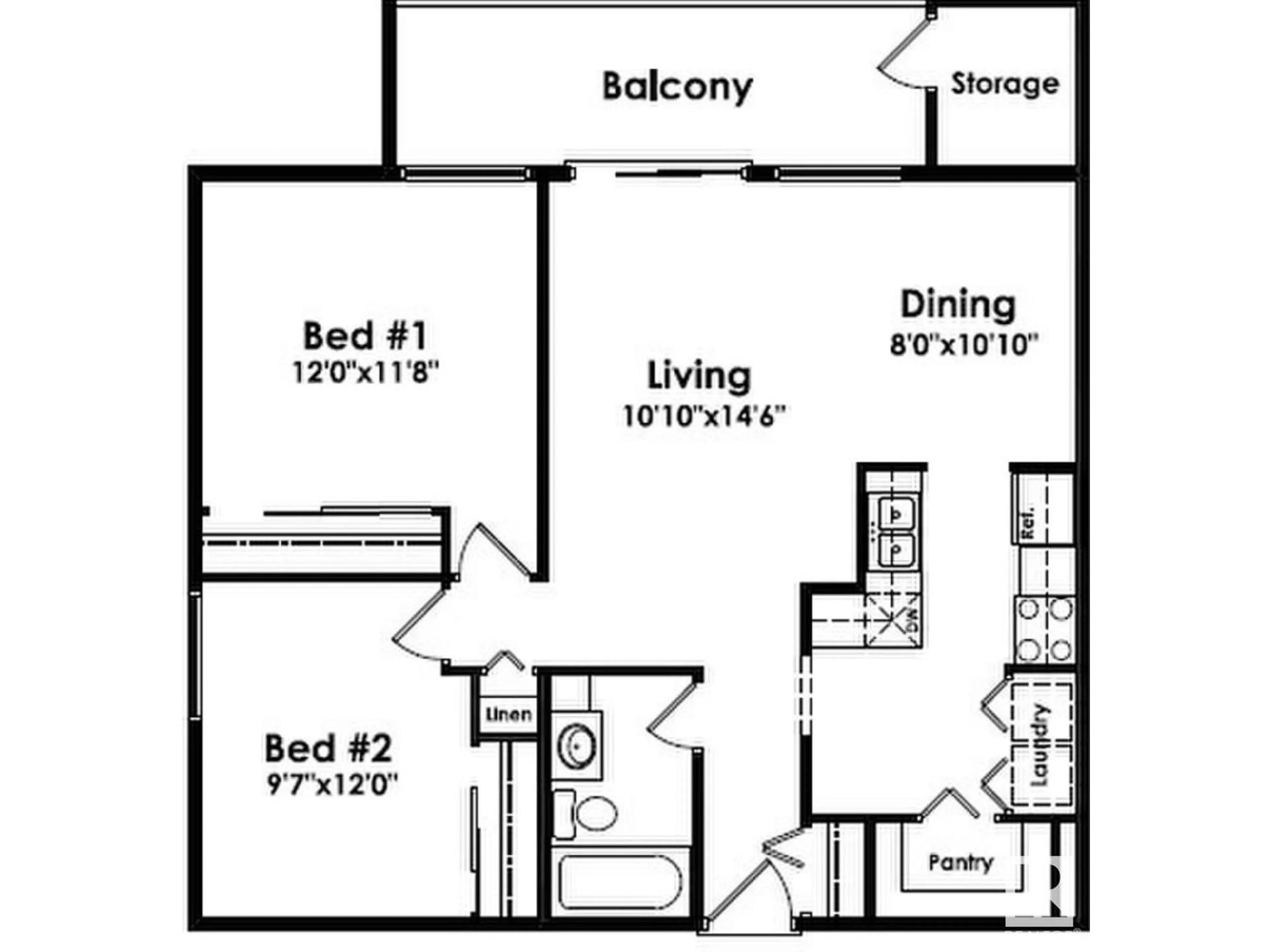 Floor plan for #318 2323 119 ST NW NW, Edmonton Alberta T6J4E2