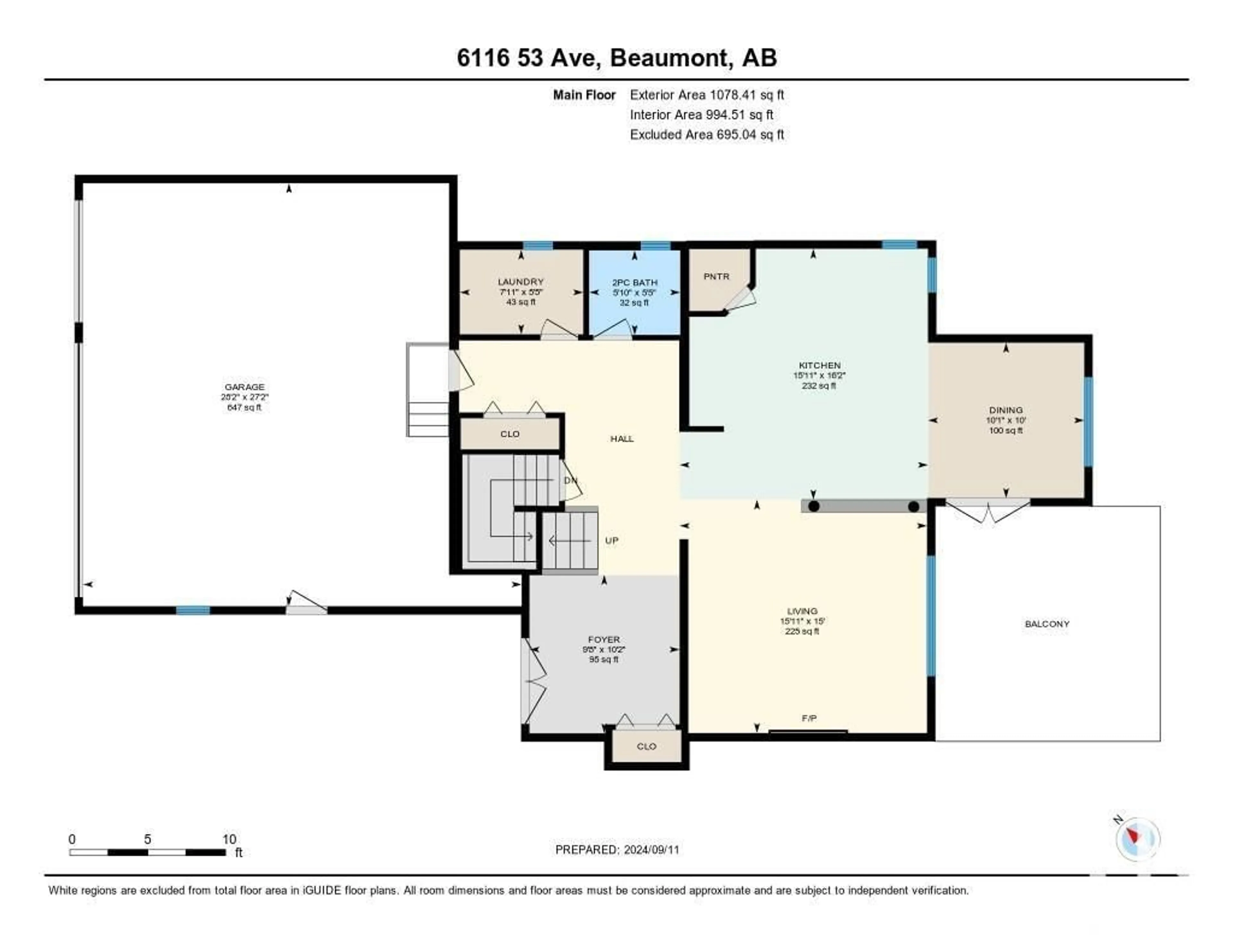 Floor plan for 6116 53 AV, Beaumont Alberta T4X1V6