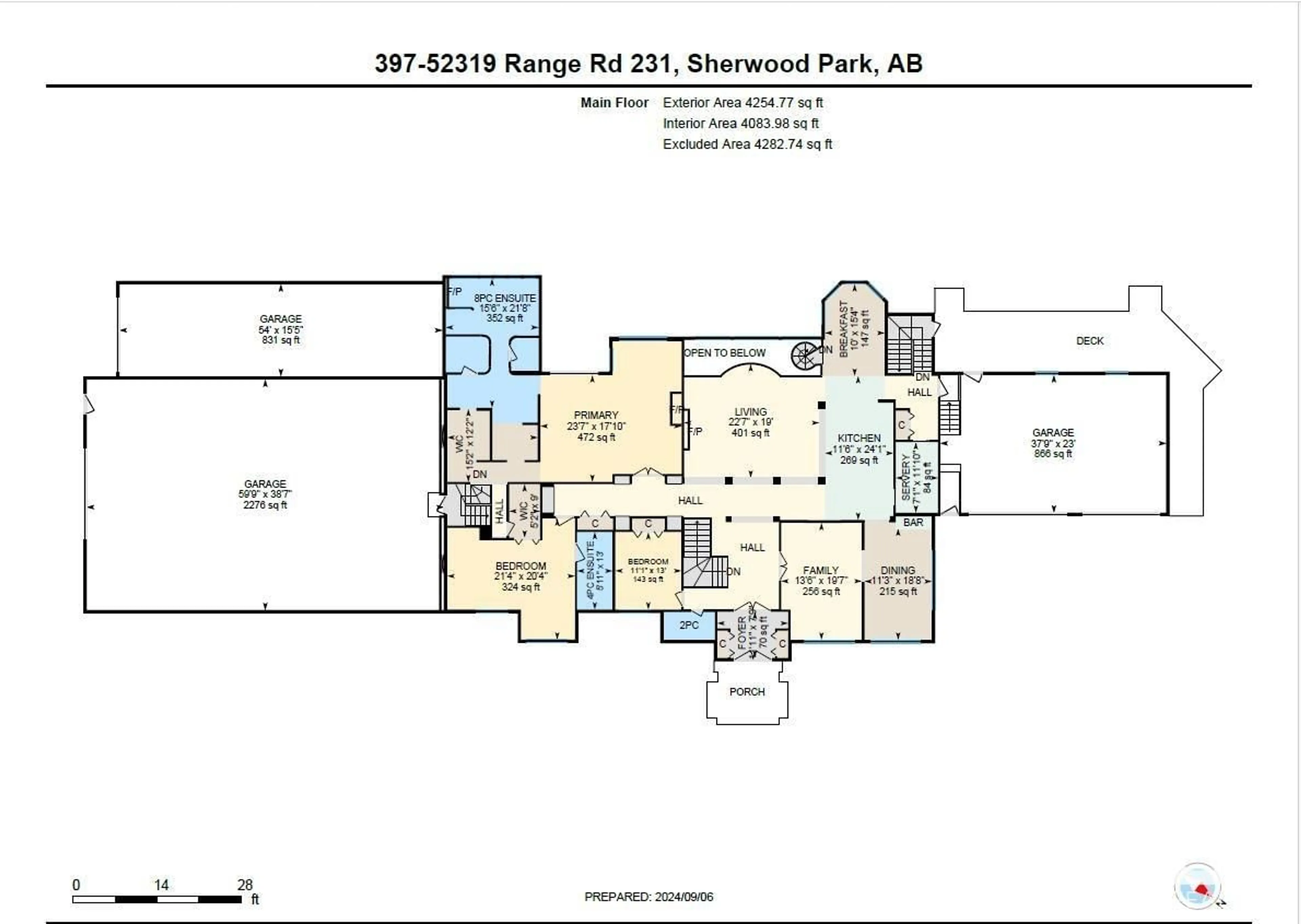 Floor plan for 397 RGE ROAD 231 RGE ROAD, Rural Strathcona County Alberta T8B1A8