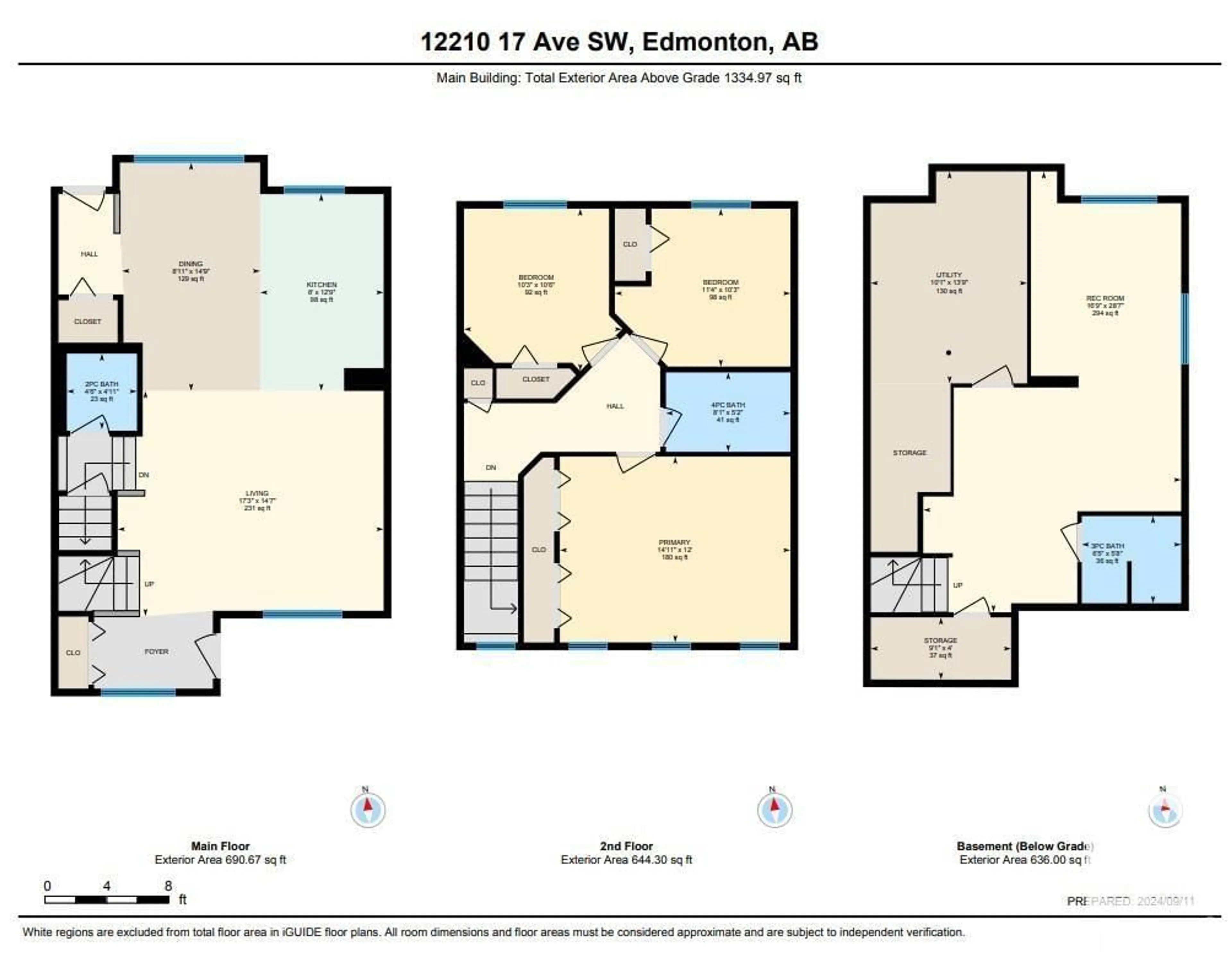 Floor plan for 12210 17 AV SW, Edmonton Alberta T6W1L6