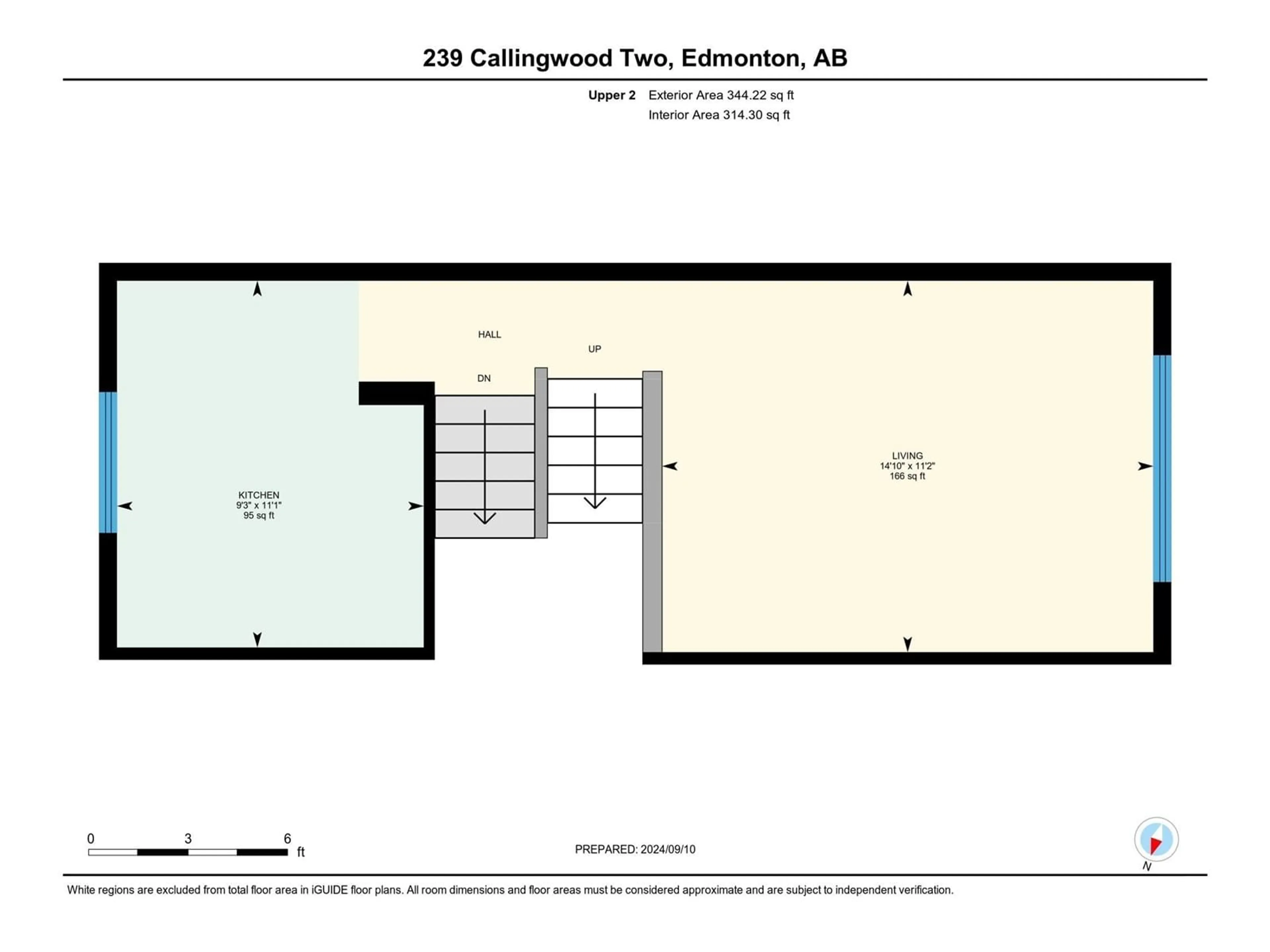 Floor plan for 239 CALLINGWOOD TWO TW NW, Edmonton Alberta T5T1A3