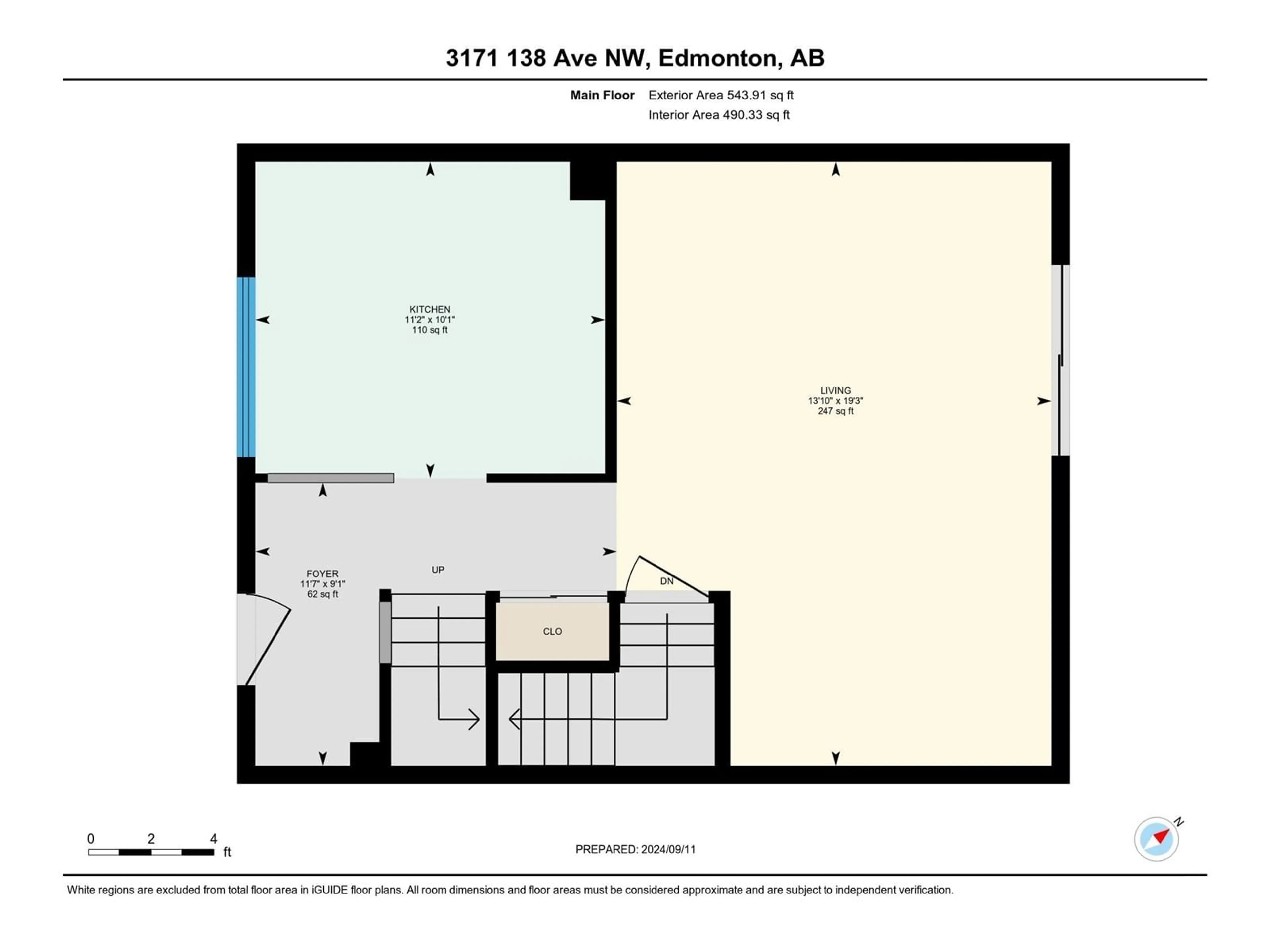 Floor plan for 3171 138 AV NW, Edmonton Alberta T5Y1R1