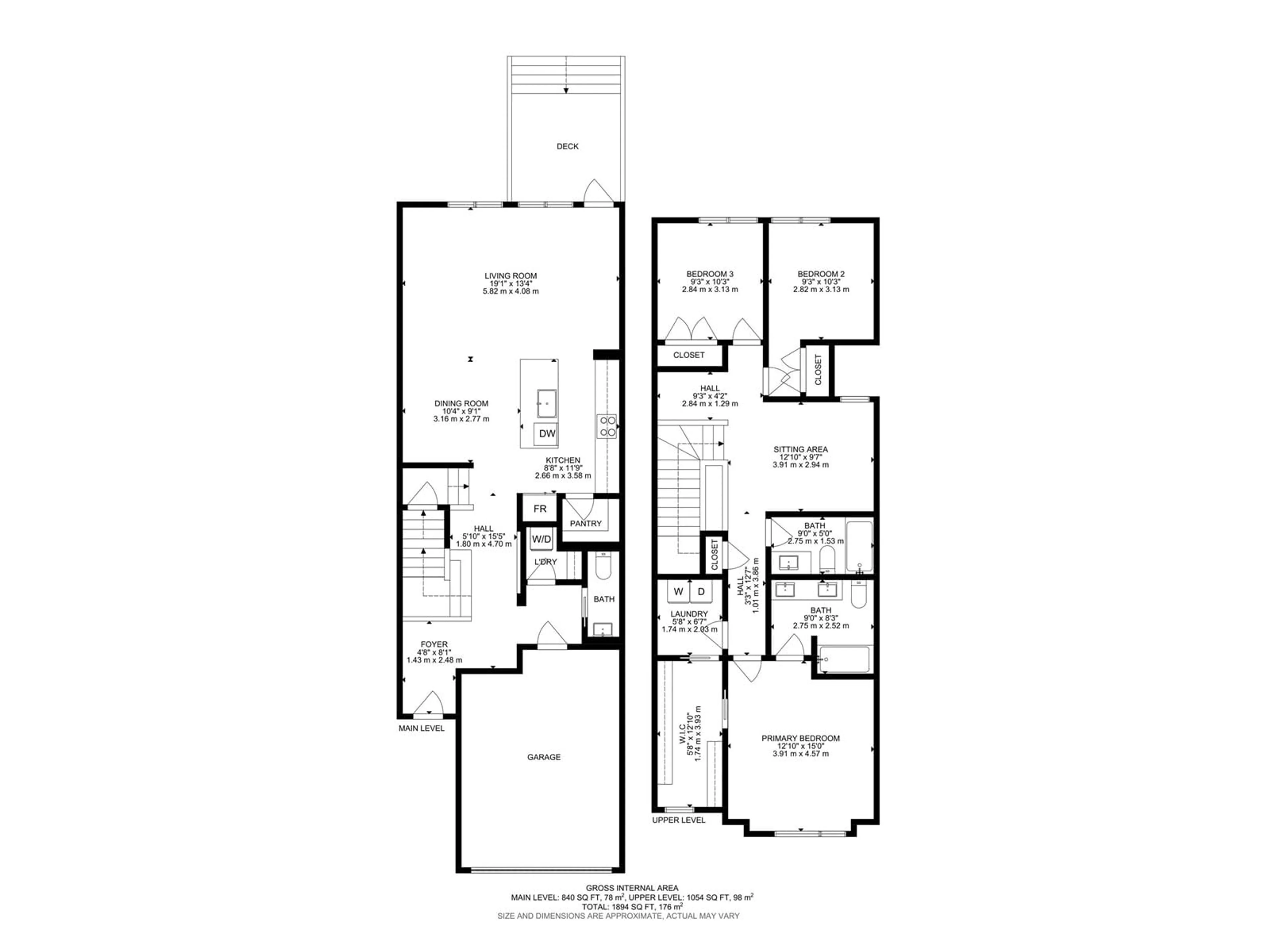 Floor plan for 9524 230 ST NW, Edmonton Alberta T5T7K8