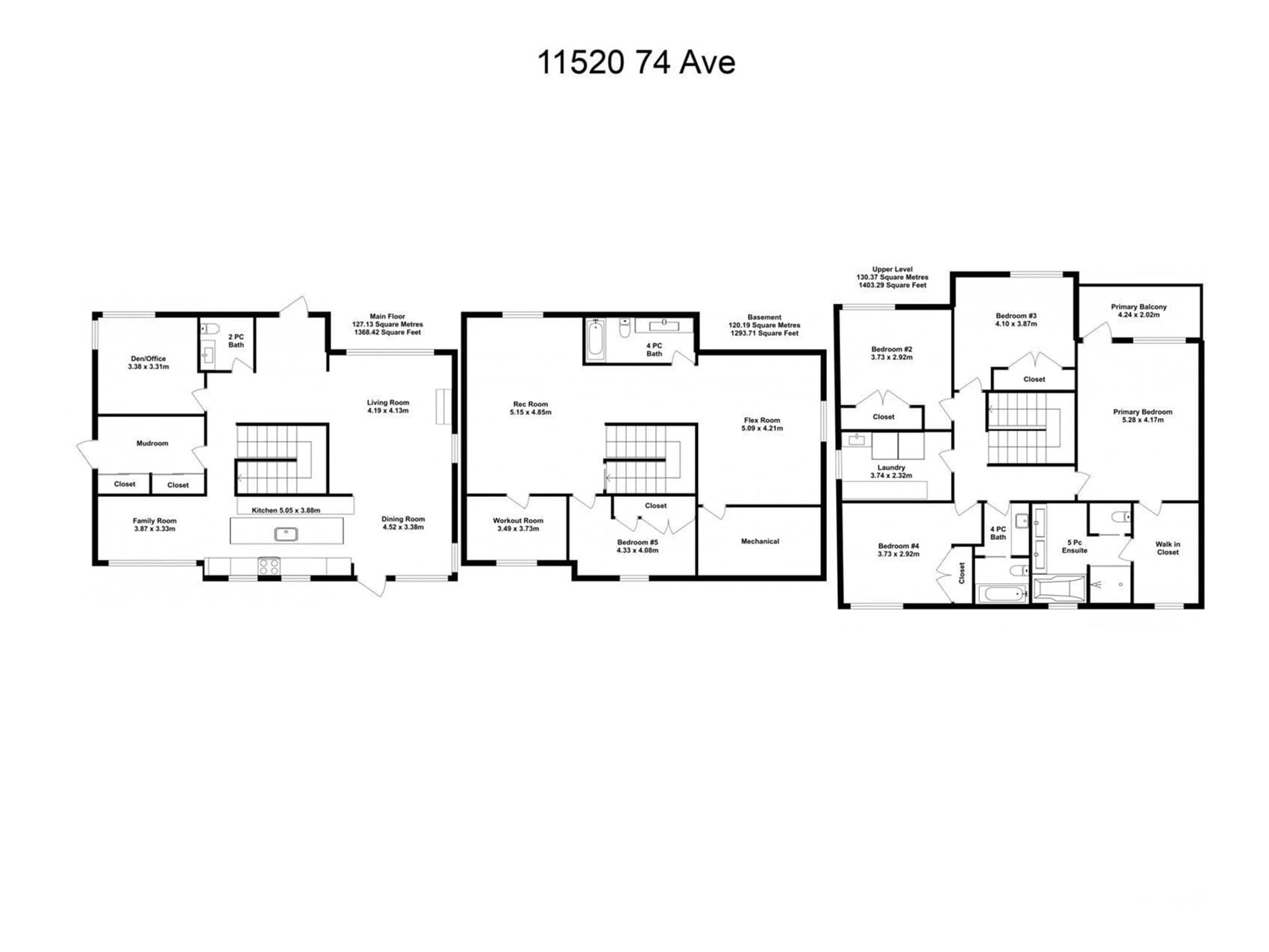 Floor plan for 11520 74 AV NW, Edmonton Alberta T6G0E9