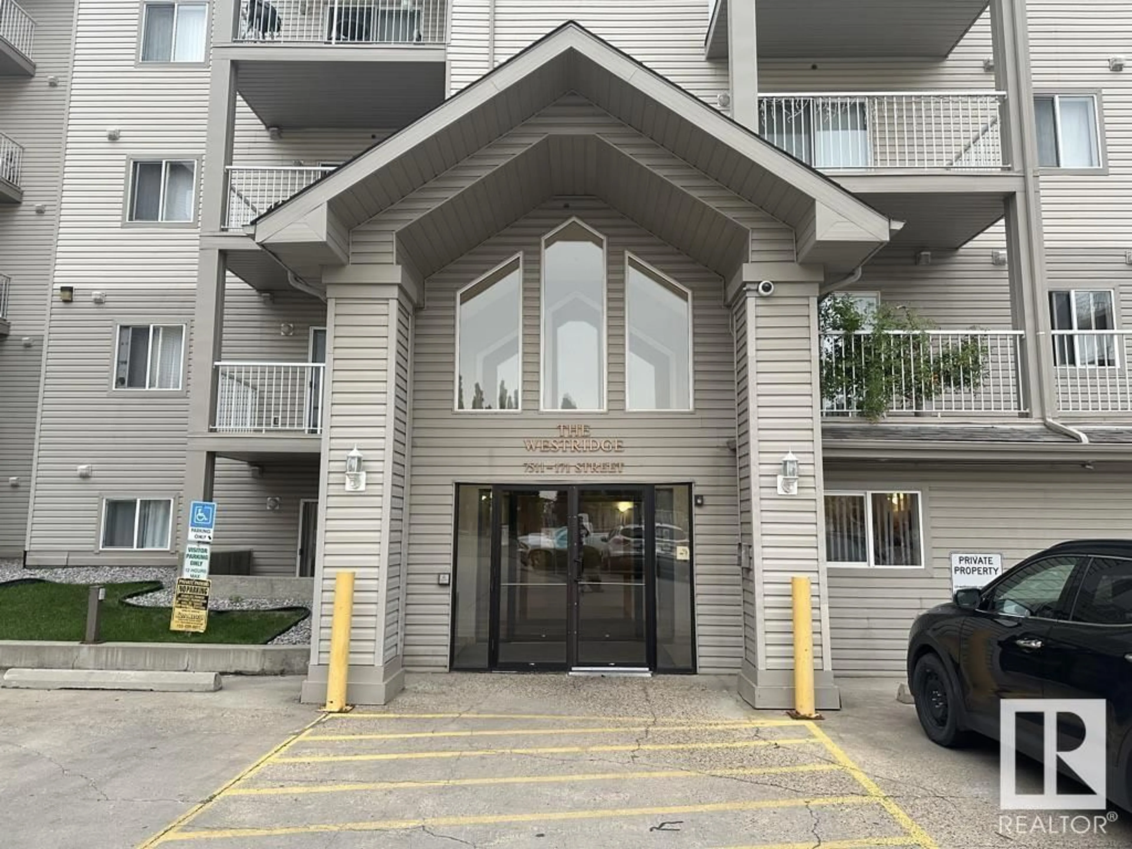 A pic from exterior of the house or condo for #112 7511 171 Street NW, Edmonton Alberta T5T6S7