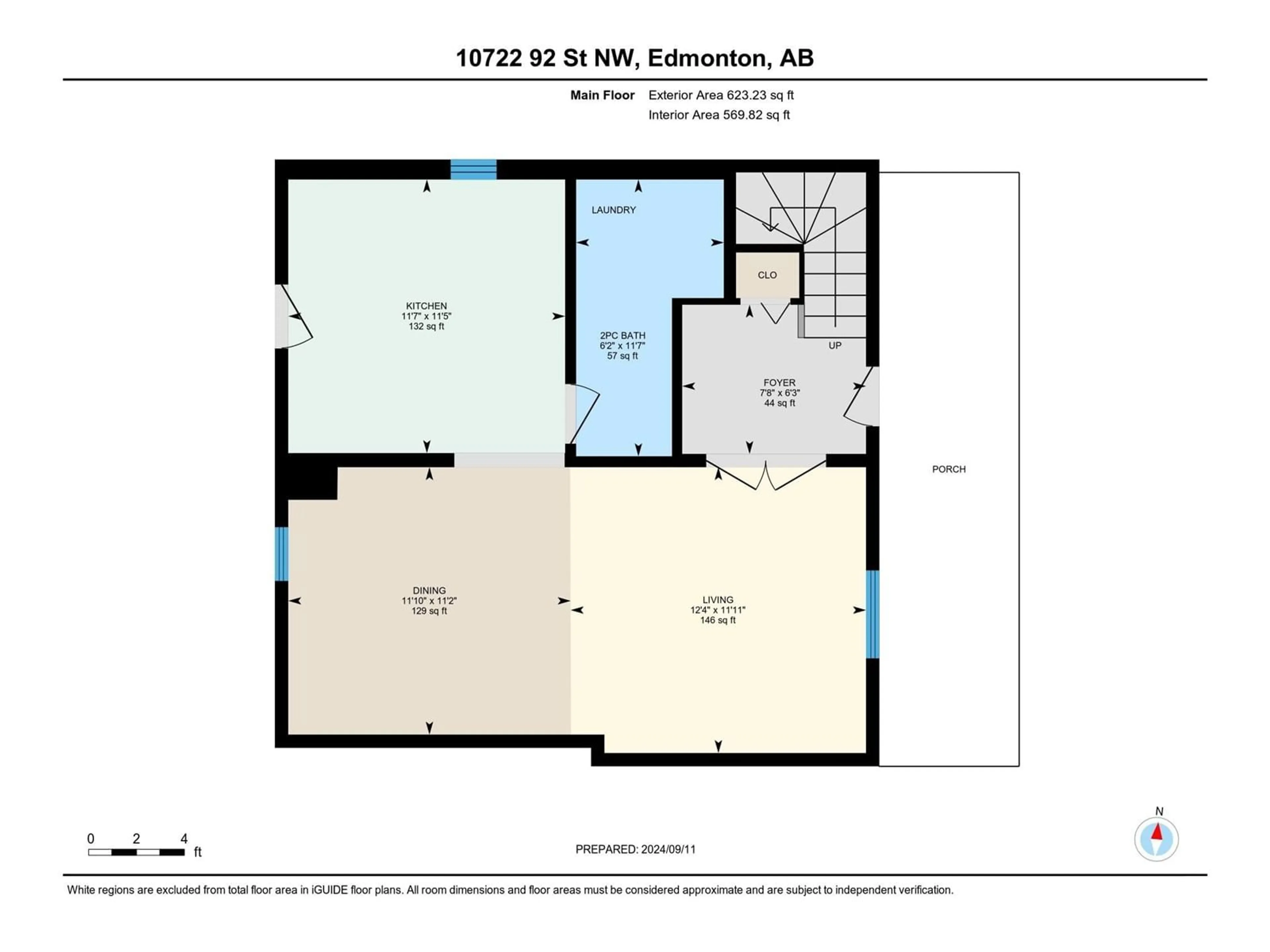 Floor plan for 10722 92 ST NW, Edmonton Alberta T5H1V4