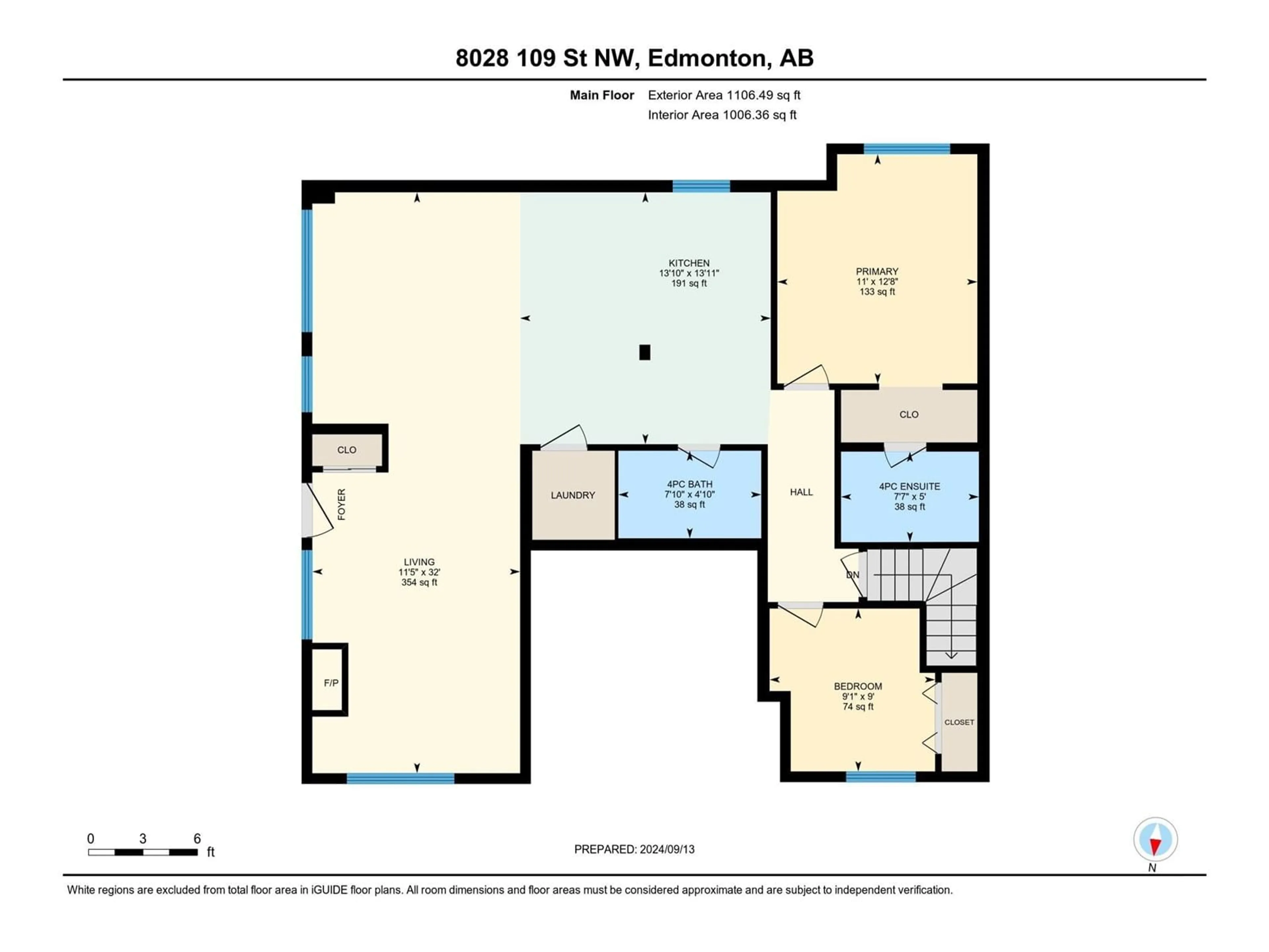 Floor plan for 8028 109 ST NW, Edmonton Alberta T6G2X9