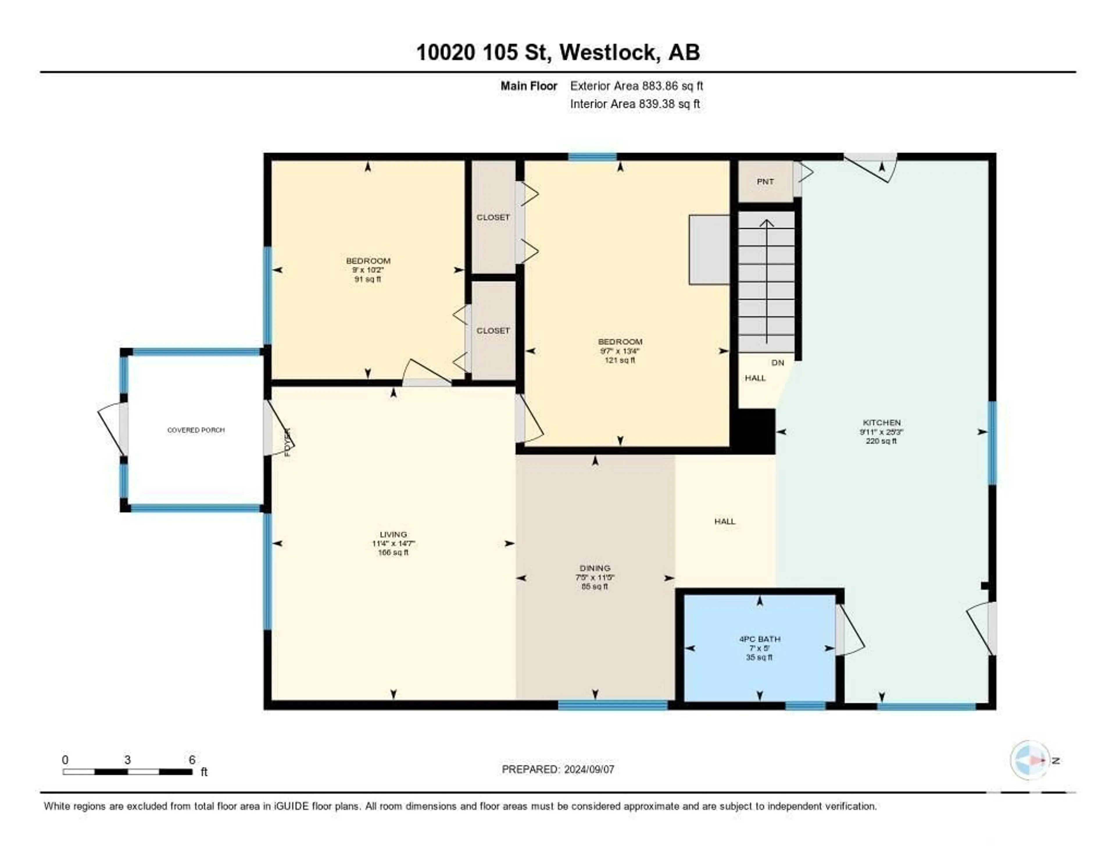 Floor plan for 10020 105 ST, Westlock Alberta T7P1V2