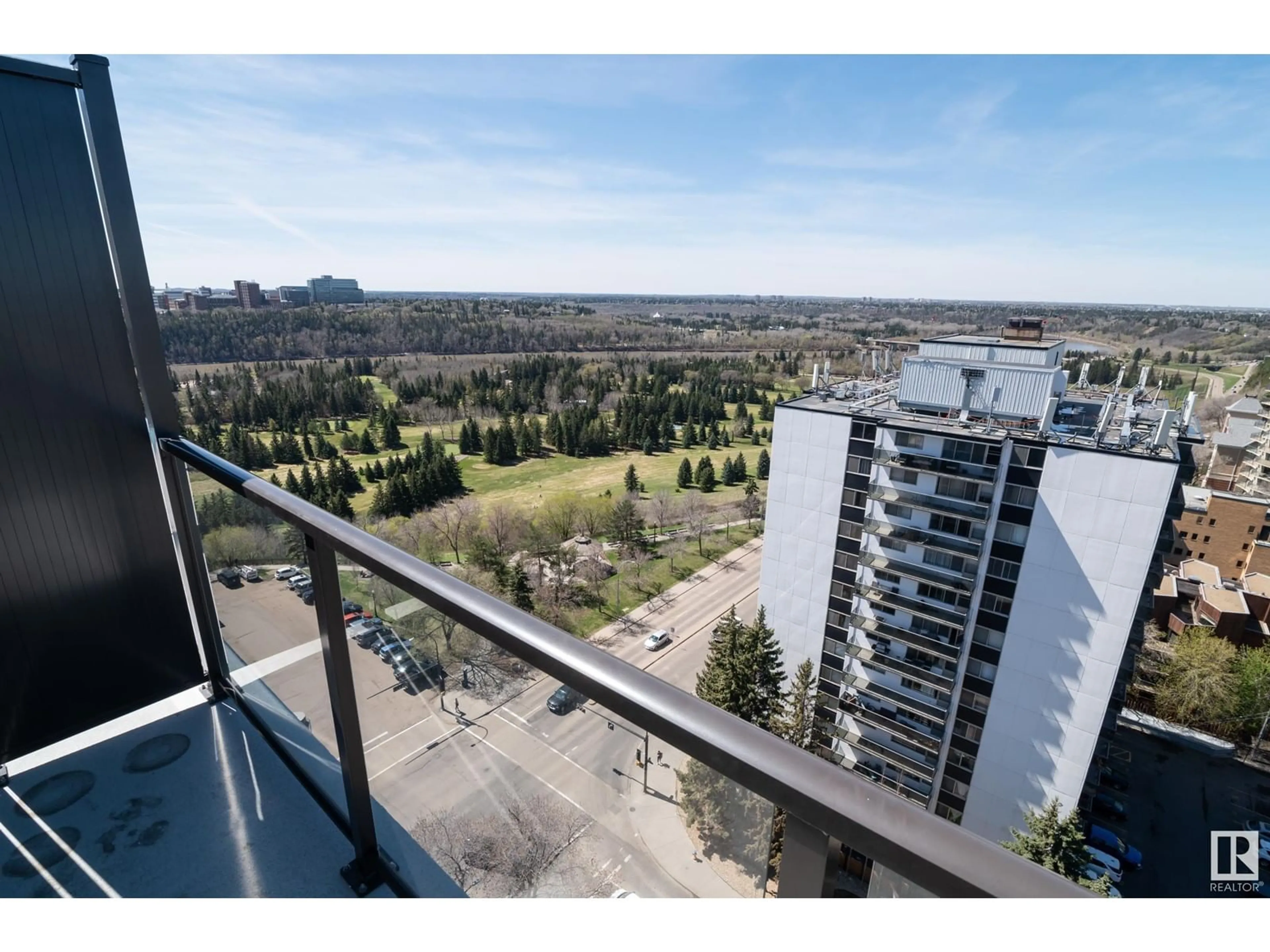 A pic from exterior of the house or condo, the view of city buildings for #1807 10011 116 ST NW, Edmonton Alberta T5K1V4