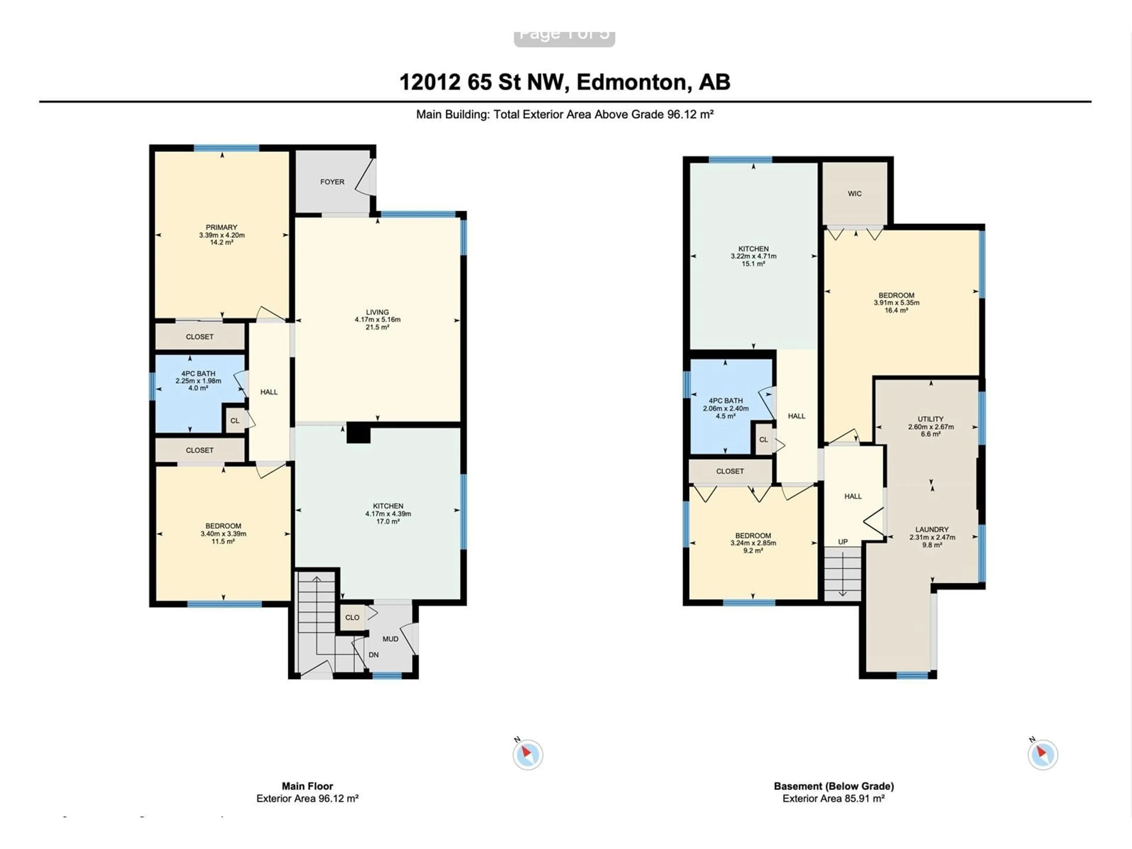 Floor plan for 12012 65 ST NW, Edmonton Alberta T5W4L7