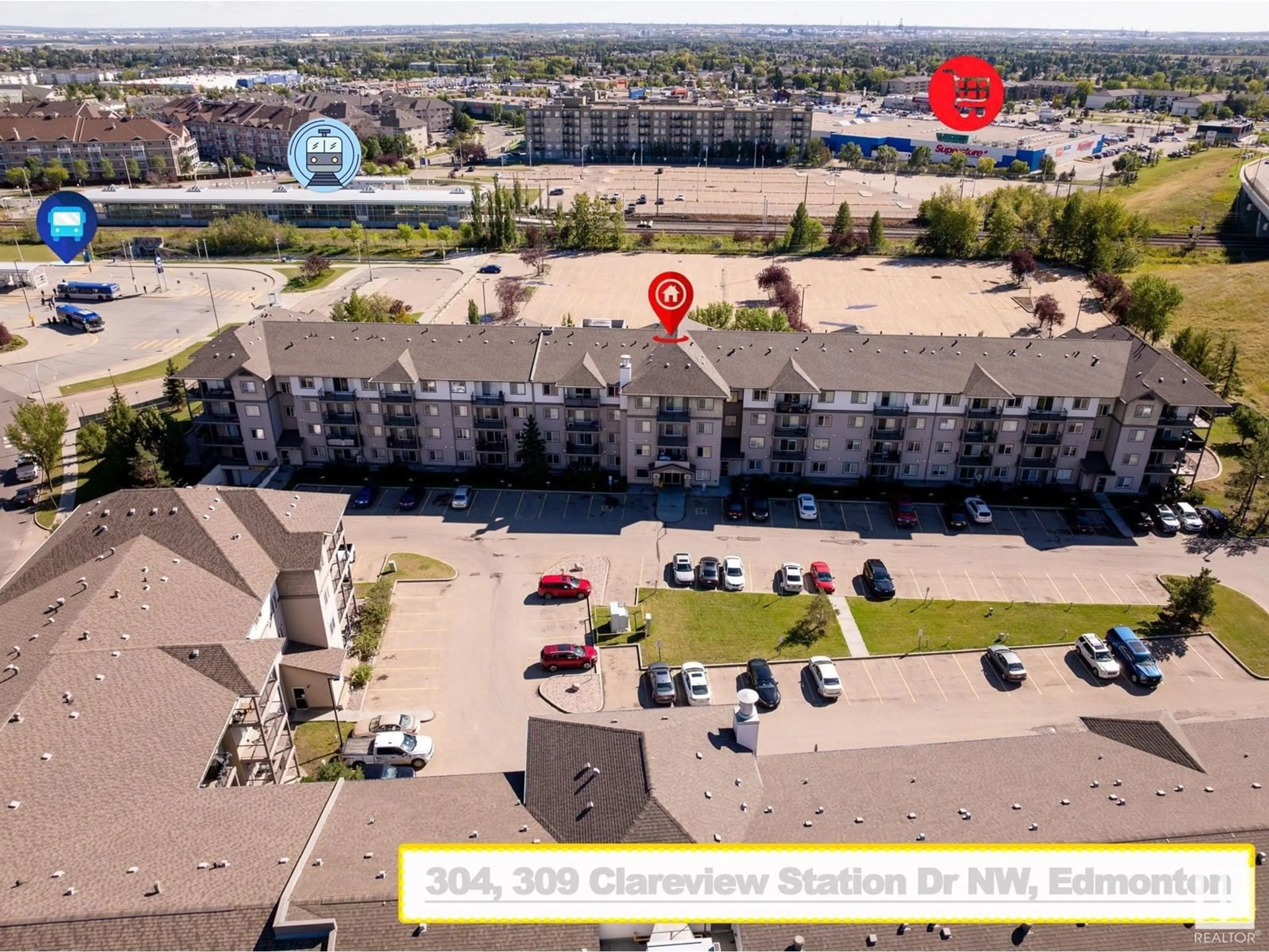 A pic from exterior of the house or condo for #304 309 CLAREVIEW STATION DR. NW, Edmonton Alberta T5Y0C5