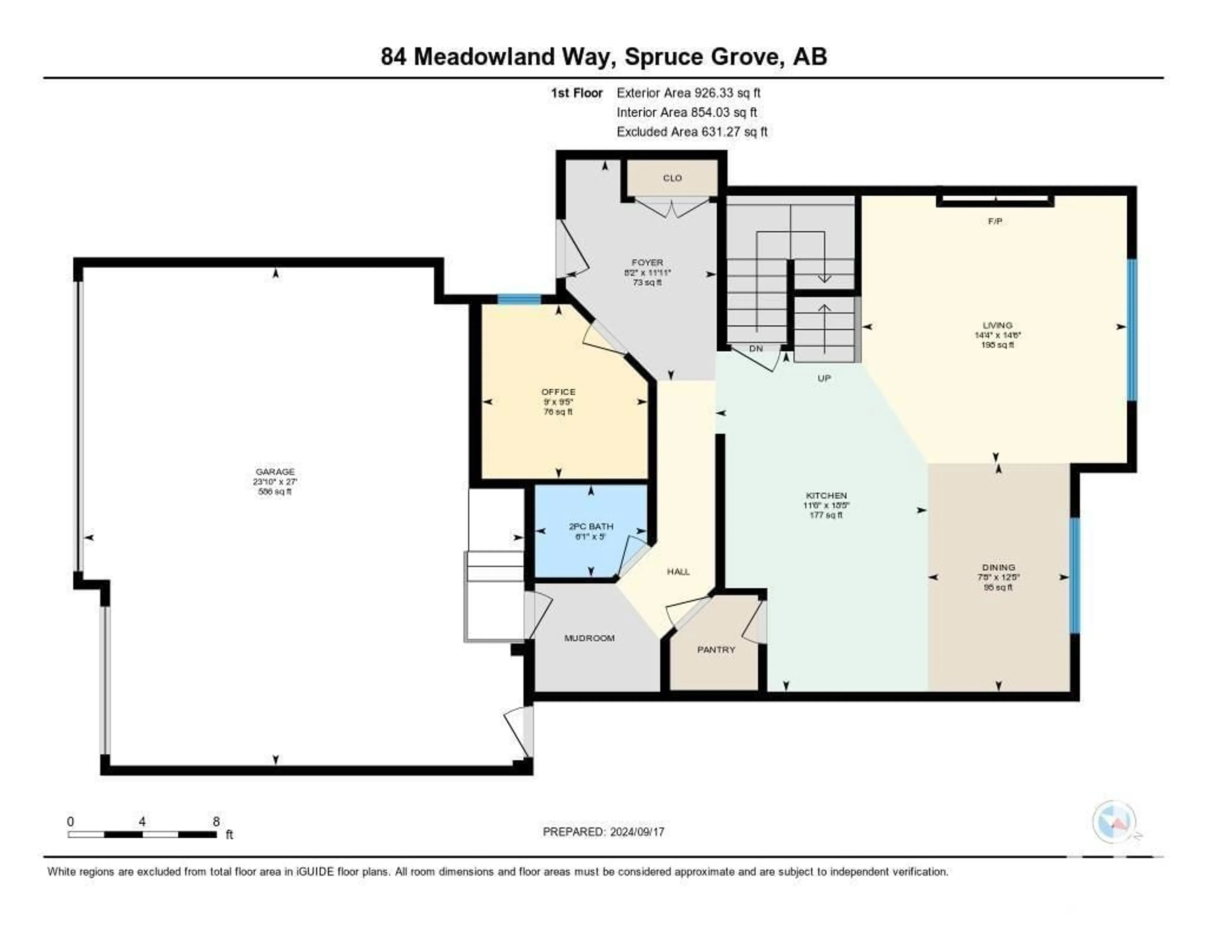 Floor plan for 84 MEADOWLAND WY, Spruce Grove Alberta T7X0S4