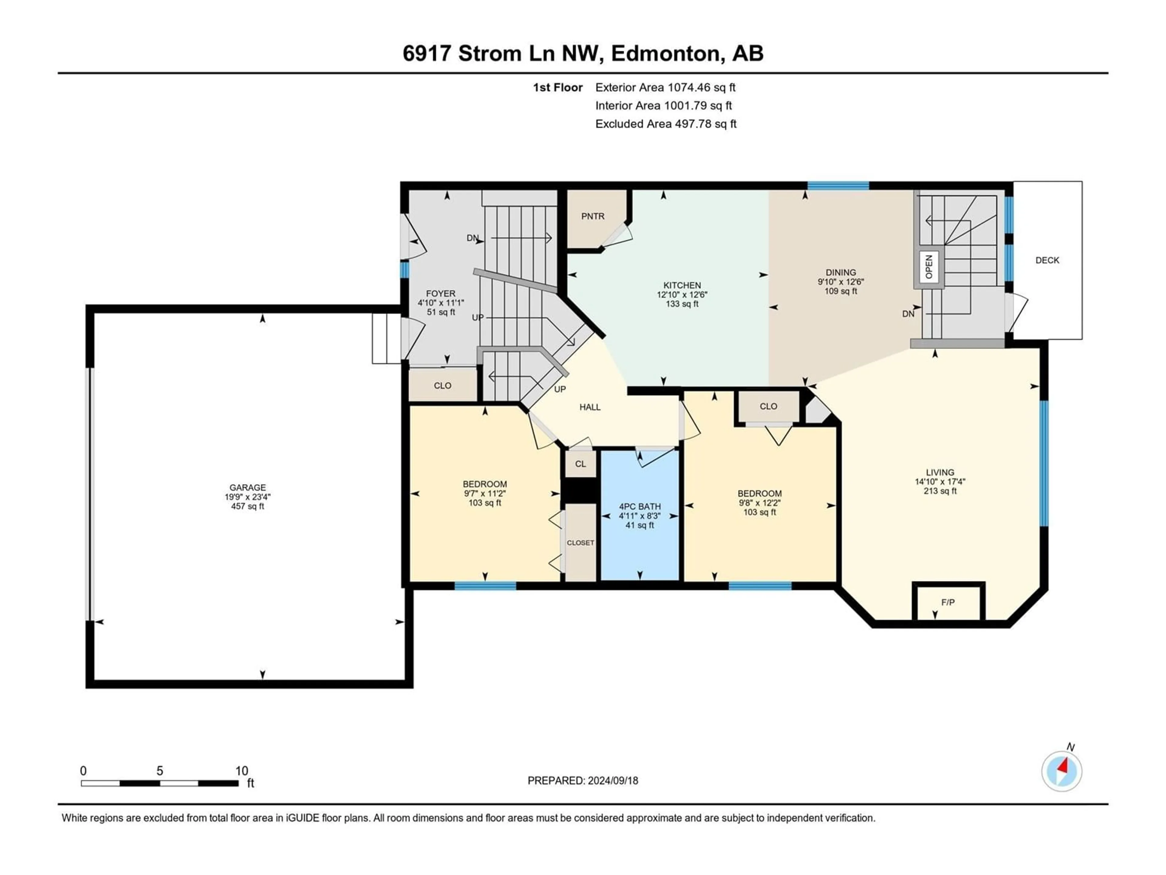 Floor plan for 6917 STROM LN NW, Edmonton Alberta T6R0G3