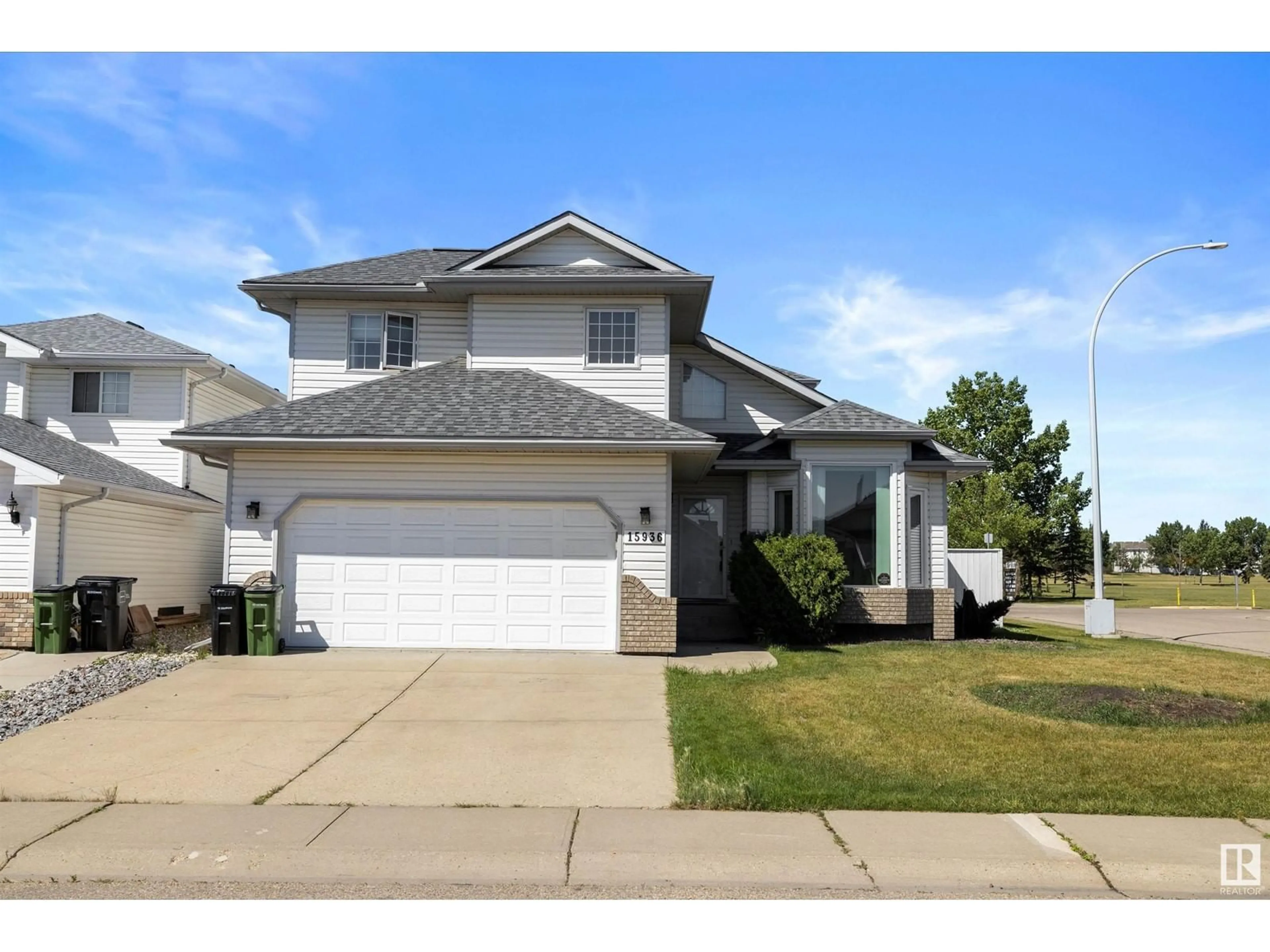 Frontside or backside of a home, the street view for 15936 59 ST NW, Edmonton Alberta T5Y2R5