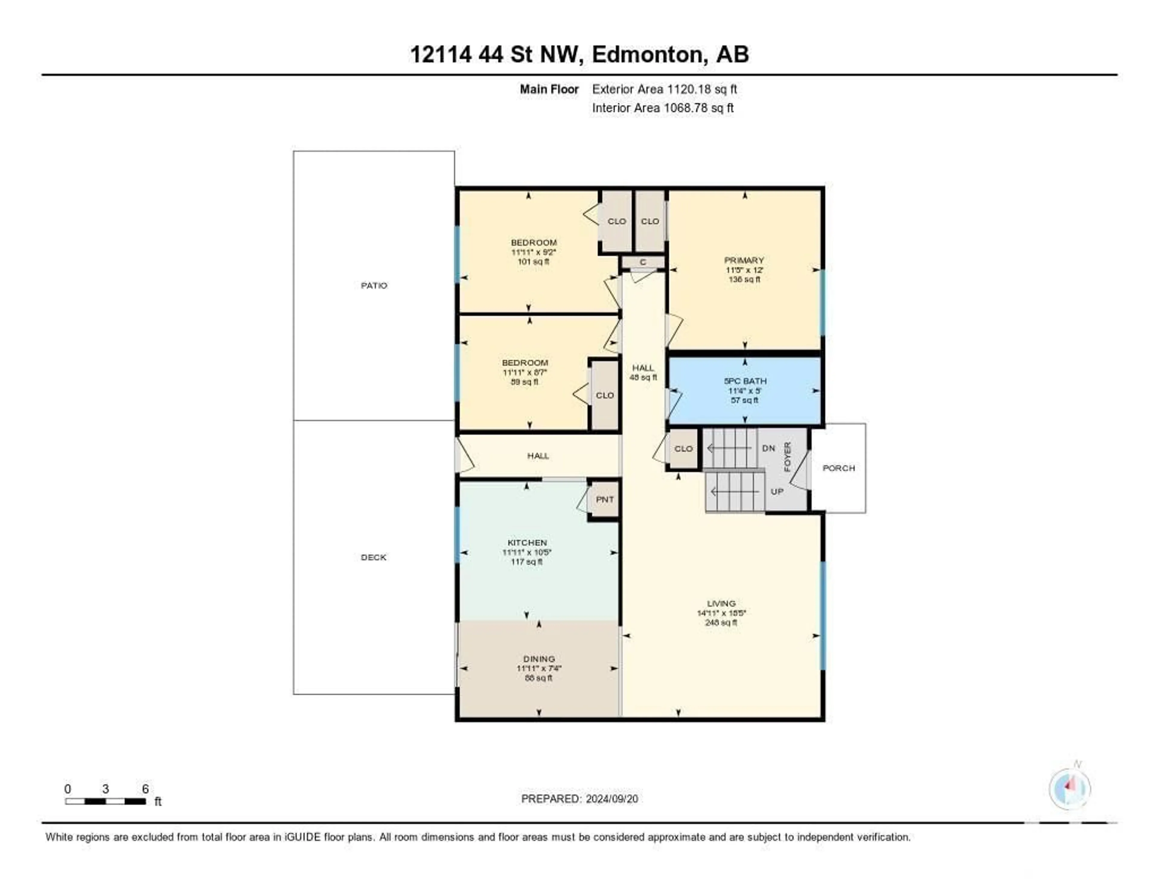 Floor plan for 12114 44 ST NW, Edmonton Alberta T5W2T1