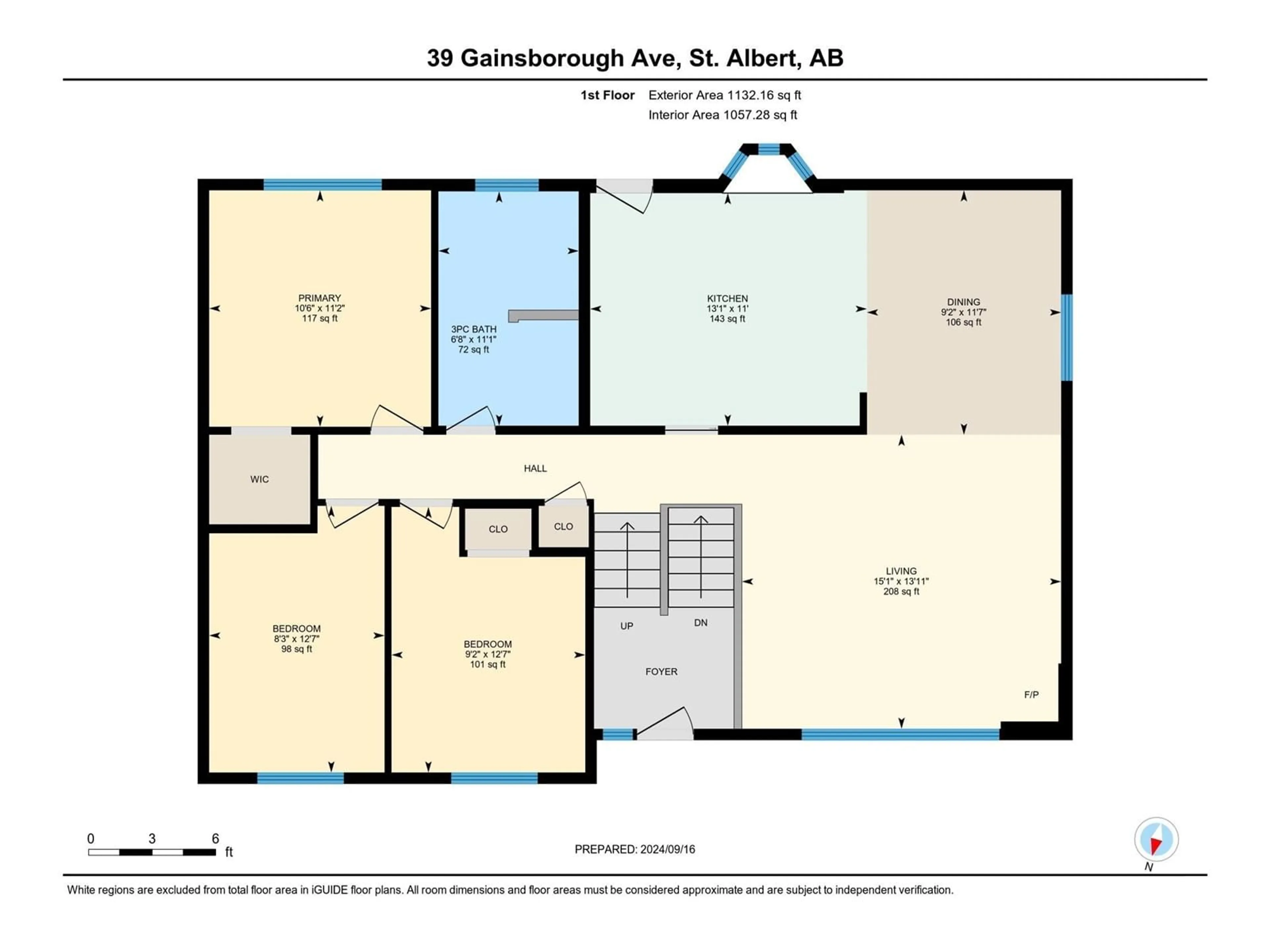 Floor plan for 39 GAINSBOROUGH AV, St. Albert Alberta T8N0W3