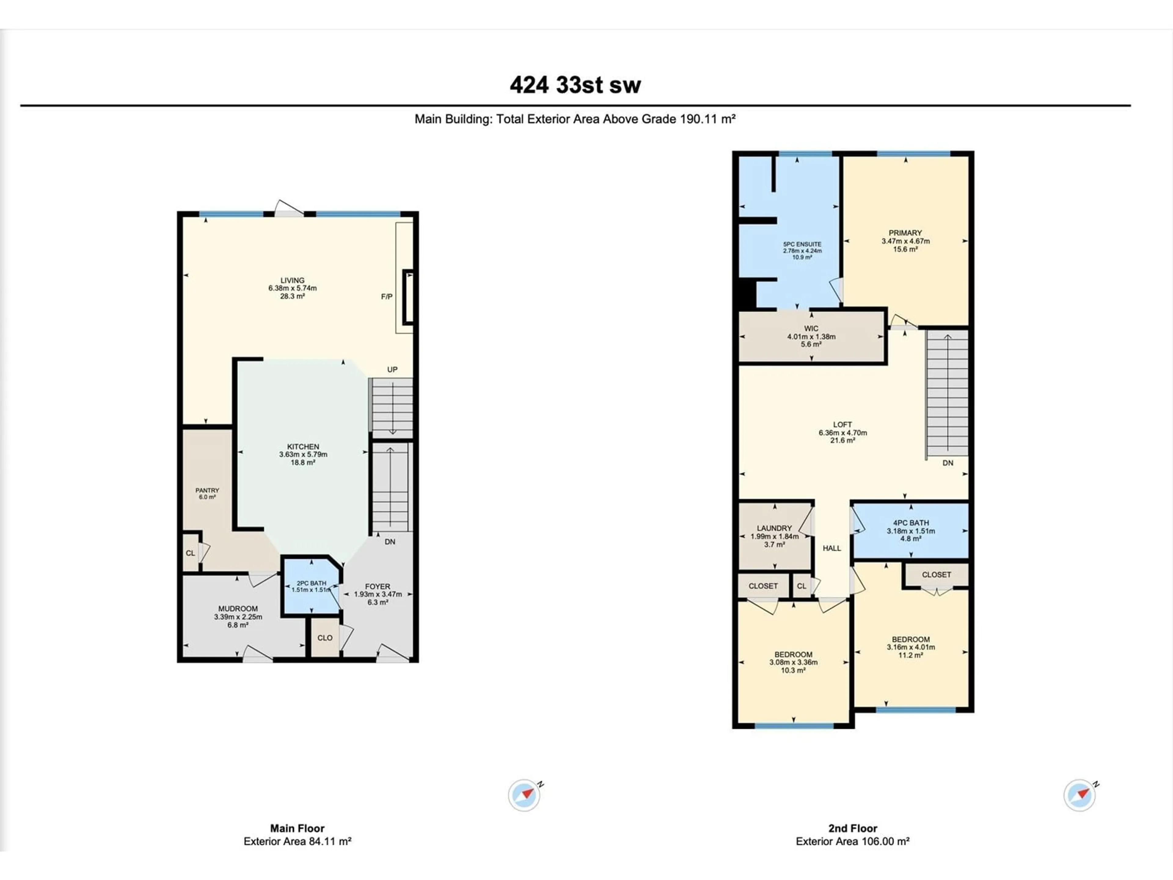 Floor plan for 424 33 ST SW, Edmonton Alberta T6X3C9