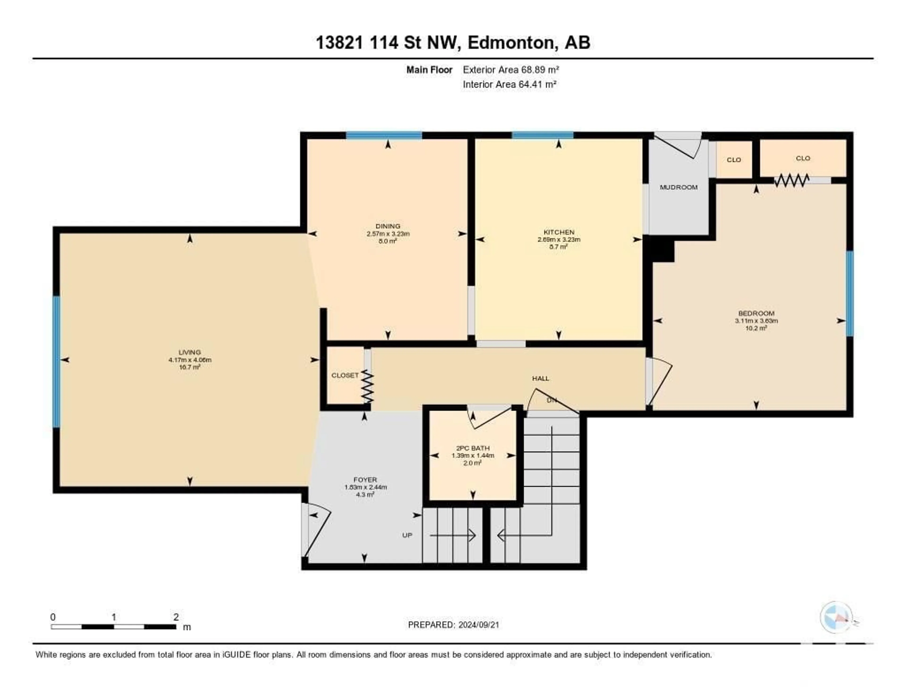 Floor plan for 13821A 114 ST NW, Edmonton Alberta T5X4A1