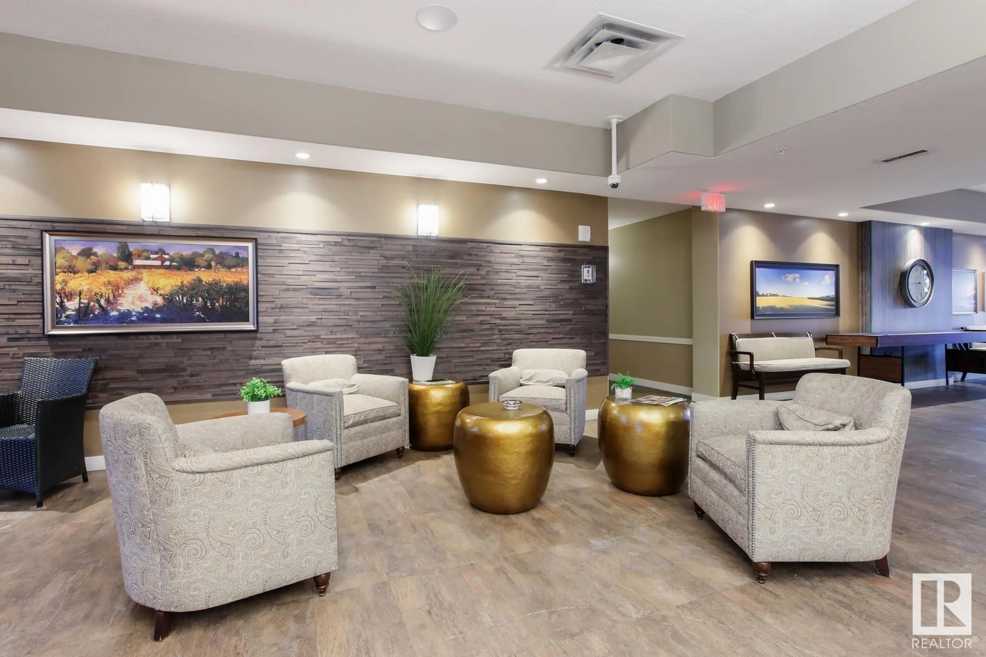 Indoor lobby, wood floors for #908 2755 109 ST NW, Edmonton Alberta T6J5S4