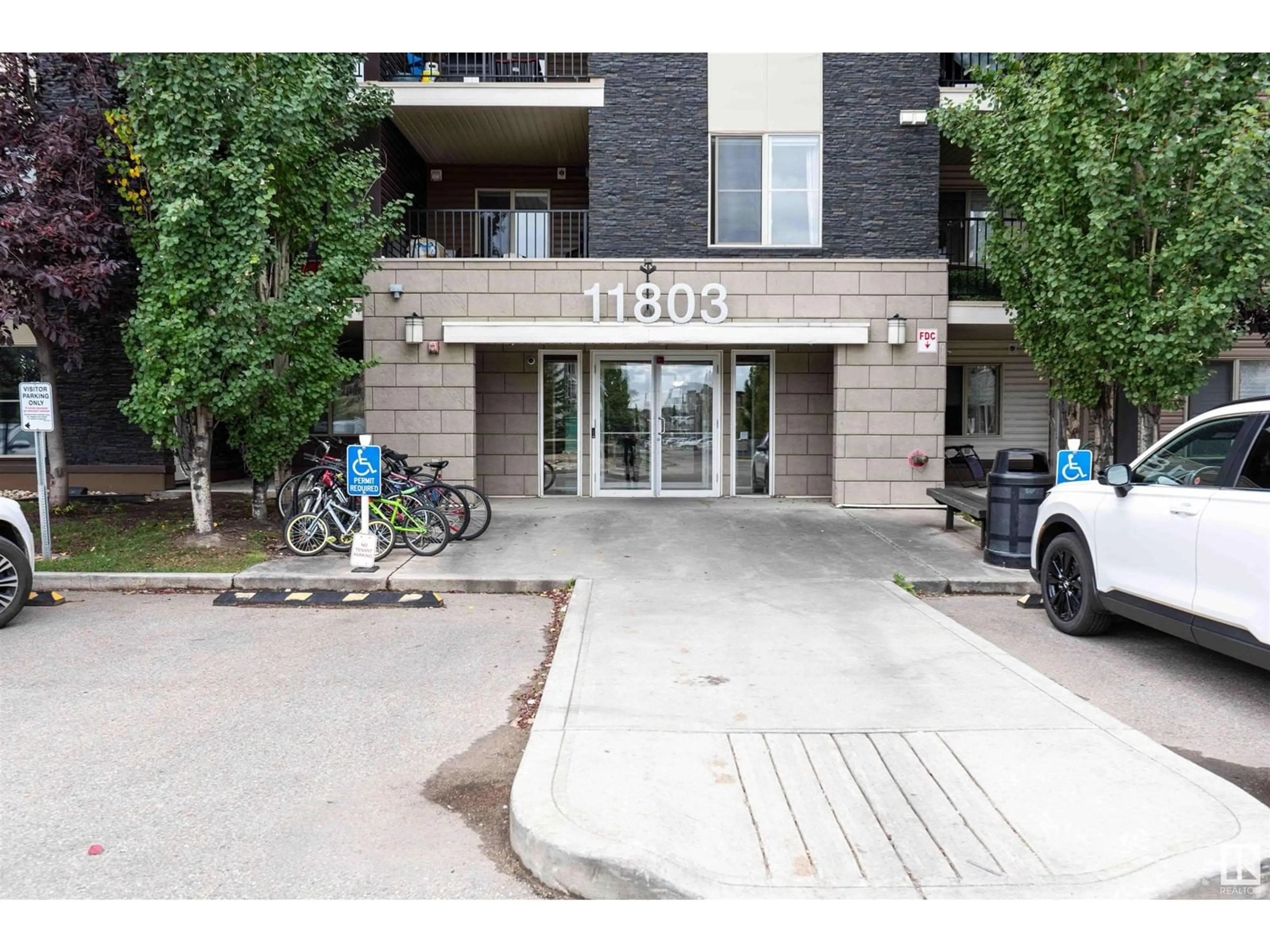 A pic from exterior of the house or condo, the street view for #410 11803 22 AV SW, Edmonton Alberta T6W2R9