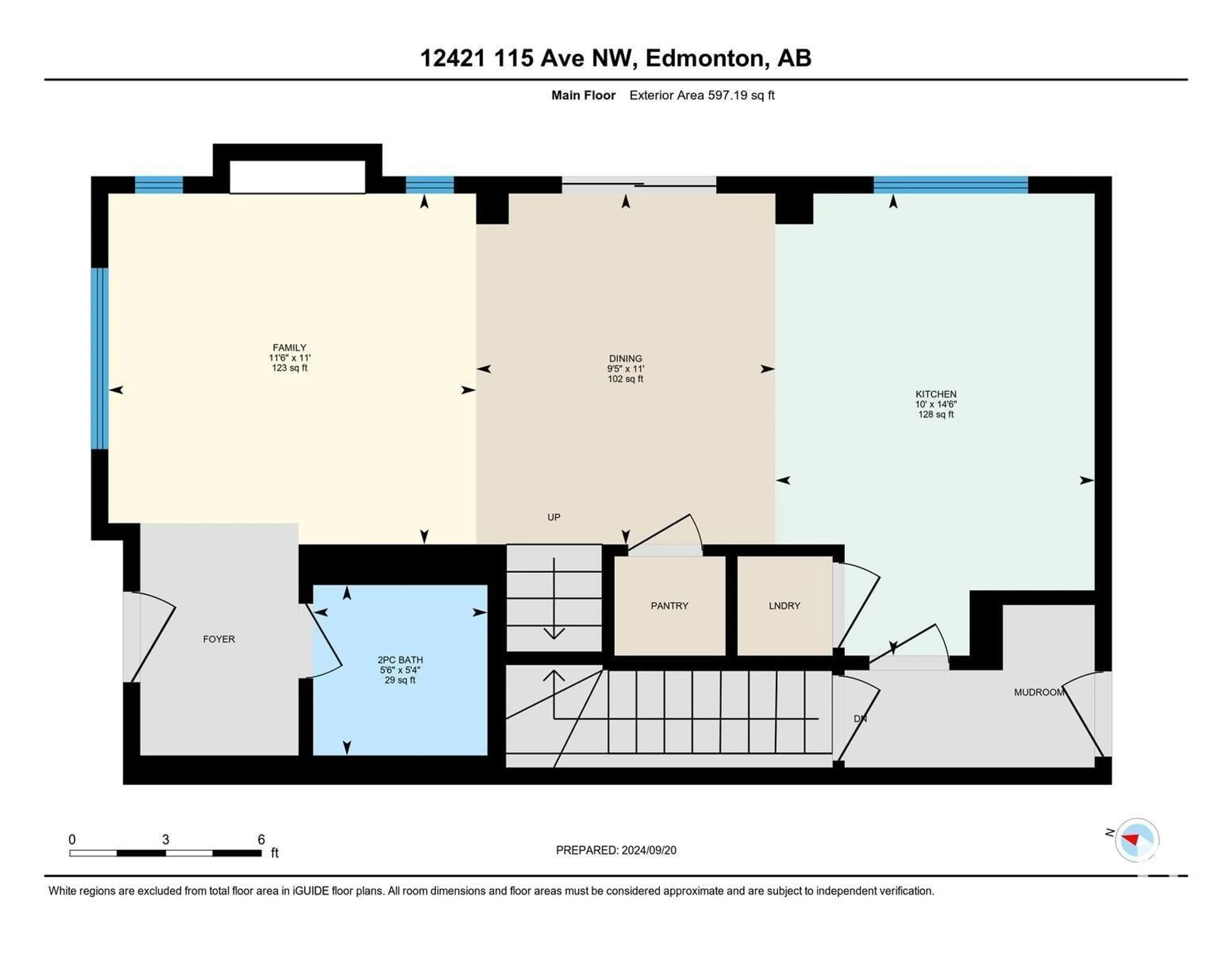 Floor plan for 12421 115 Avenue NW, Edmonton Alberta T5M2Z9