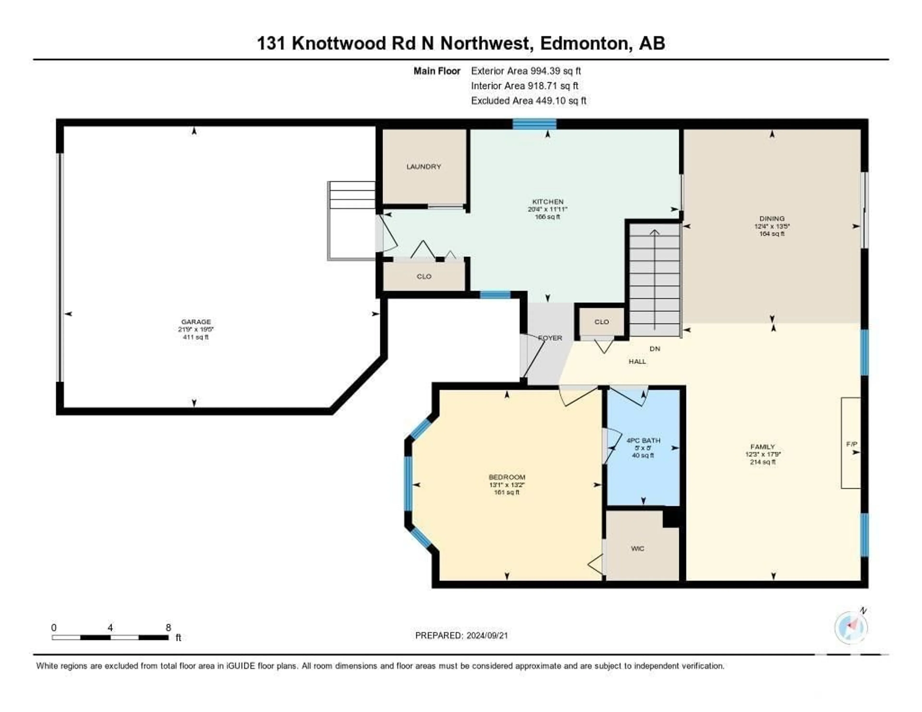 Floor plan for 131 KNOTTWOOD RD N NW, Edmonton Alberta T6K4B8