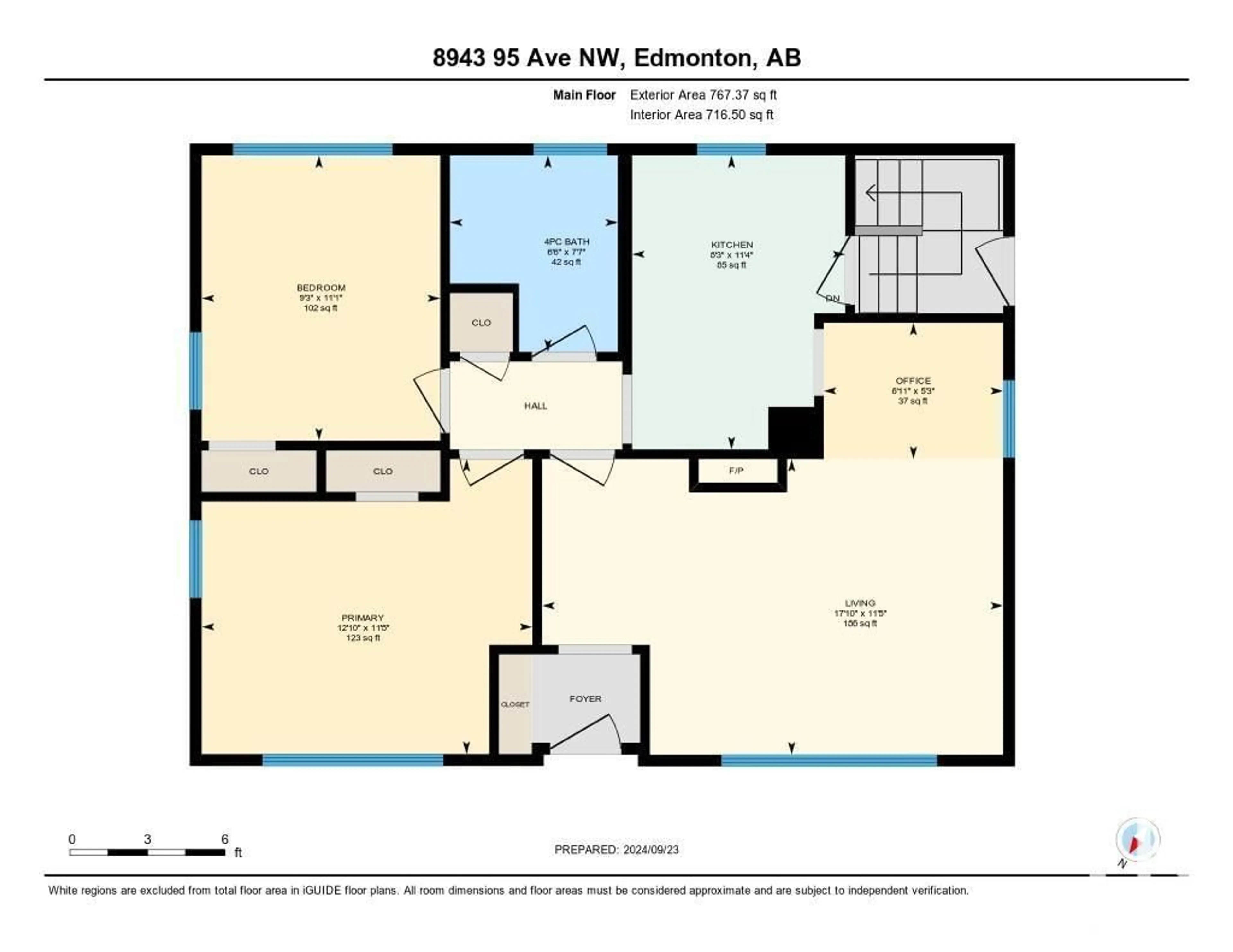 Floor plan for 8943 95 AV NW, Edmonton Alberta T6C1Z2