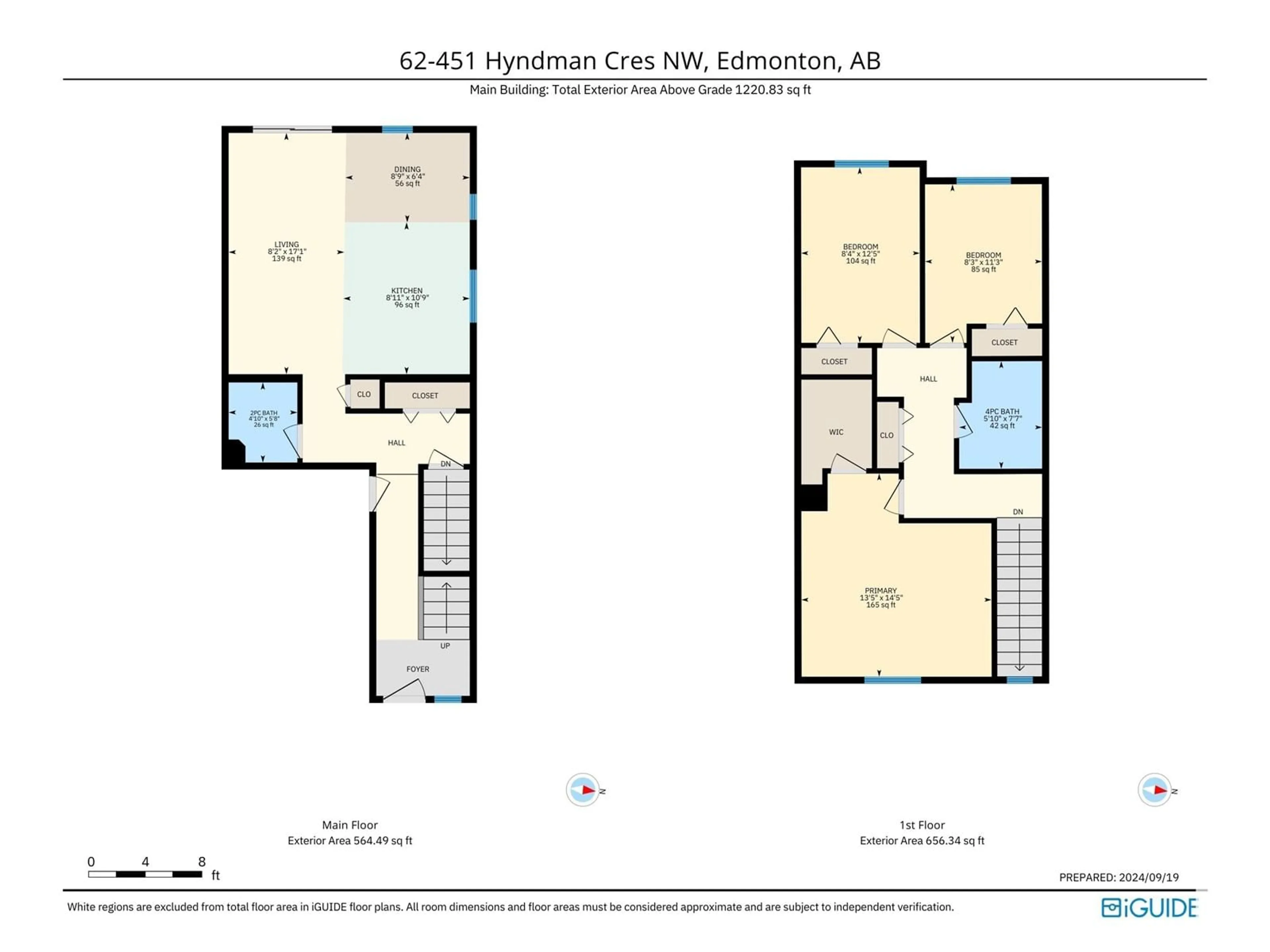 Floor plan for #62 451 Hyndman CR NW, Edmonton Alberta T5A5J3