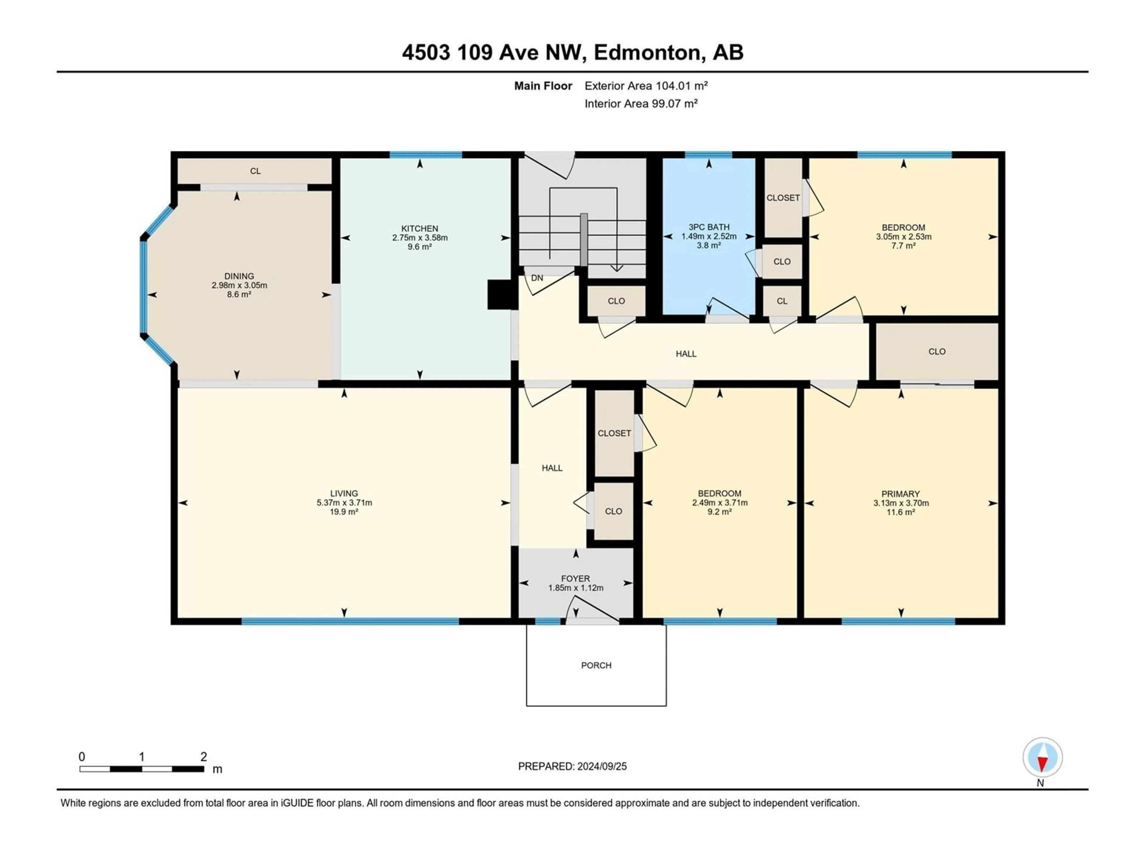 Floor plan for 4503 109 AV NW, Edmonton Alberta T6A1R4