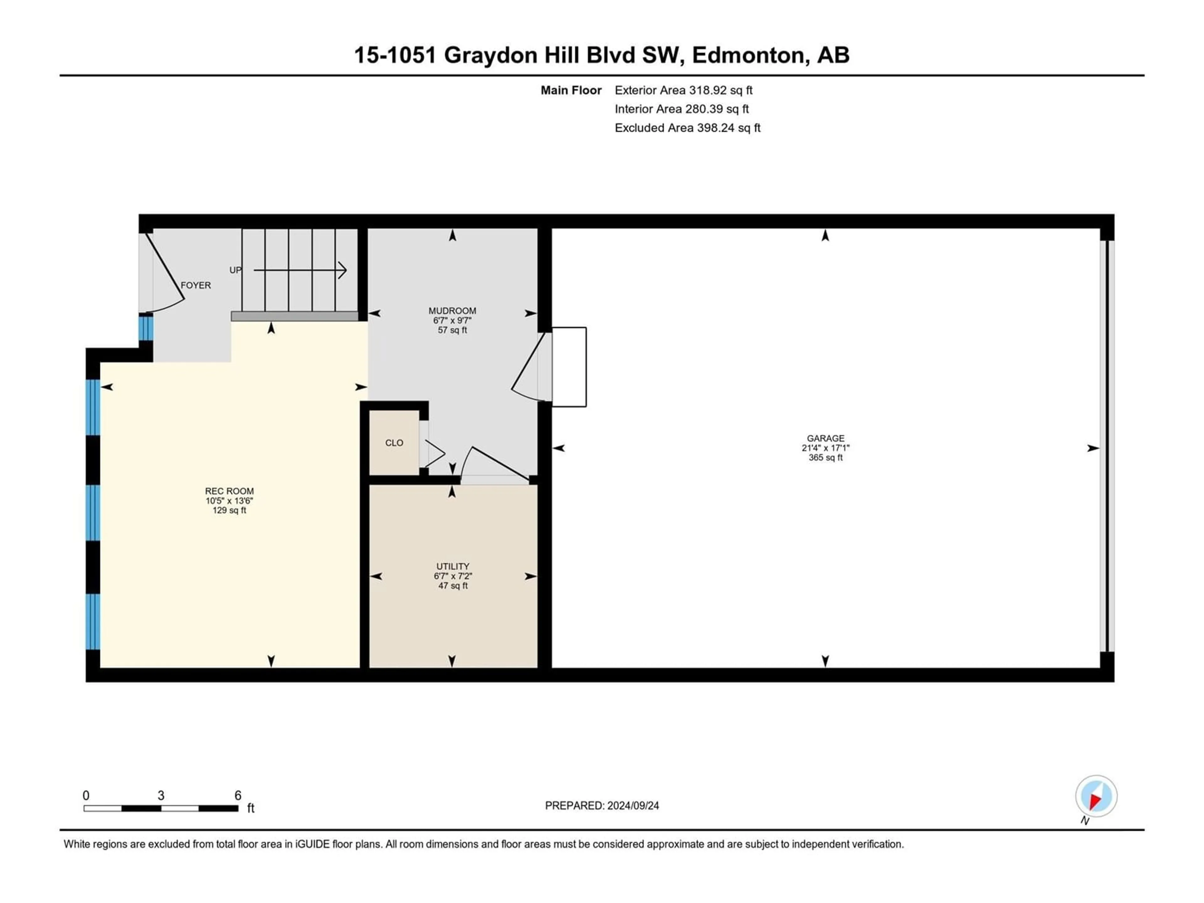 Floor plan for #15 1051 GRAYDON HILL BV SW, Edmonton Alberta T6W3C8