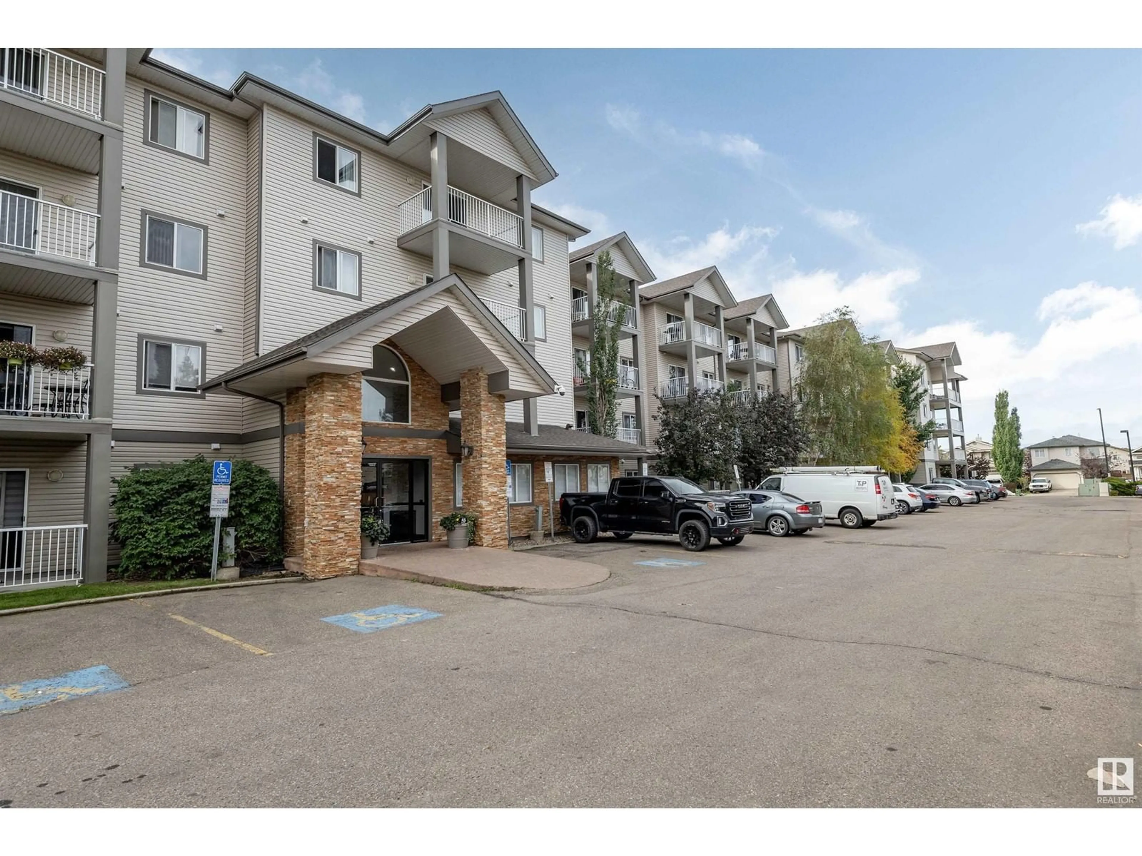 A pic from exterior of the house or condo for #106 3425 19 ST NW, Edmonton Alberta T6T2B5