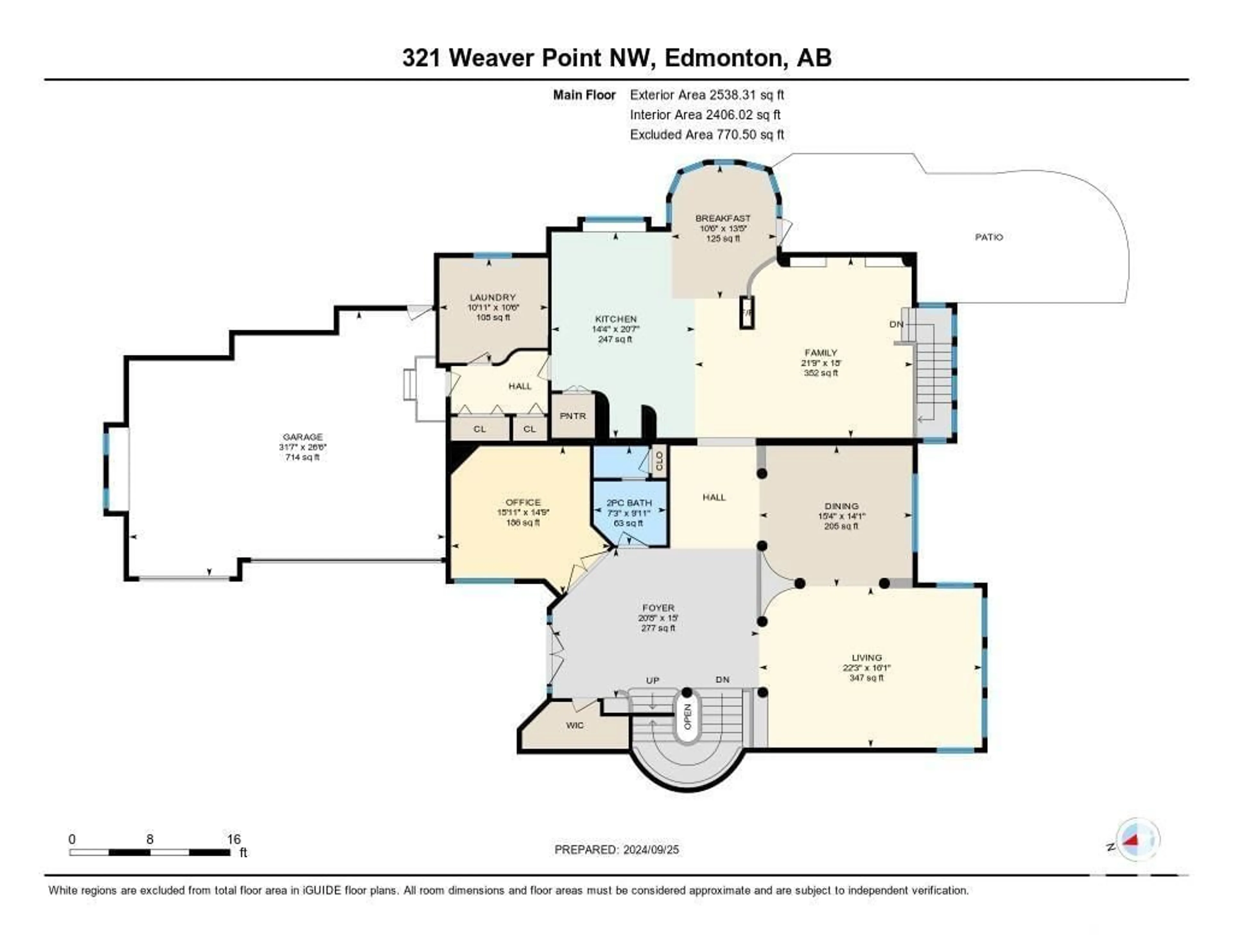 Floor plan for 321 WEAVER PT NW, Edmonton Alberta T6M2J4