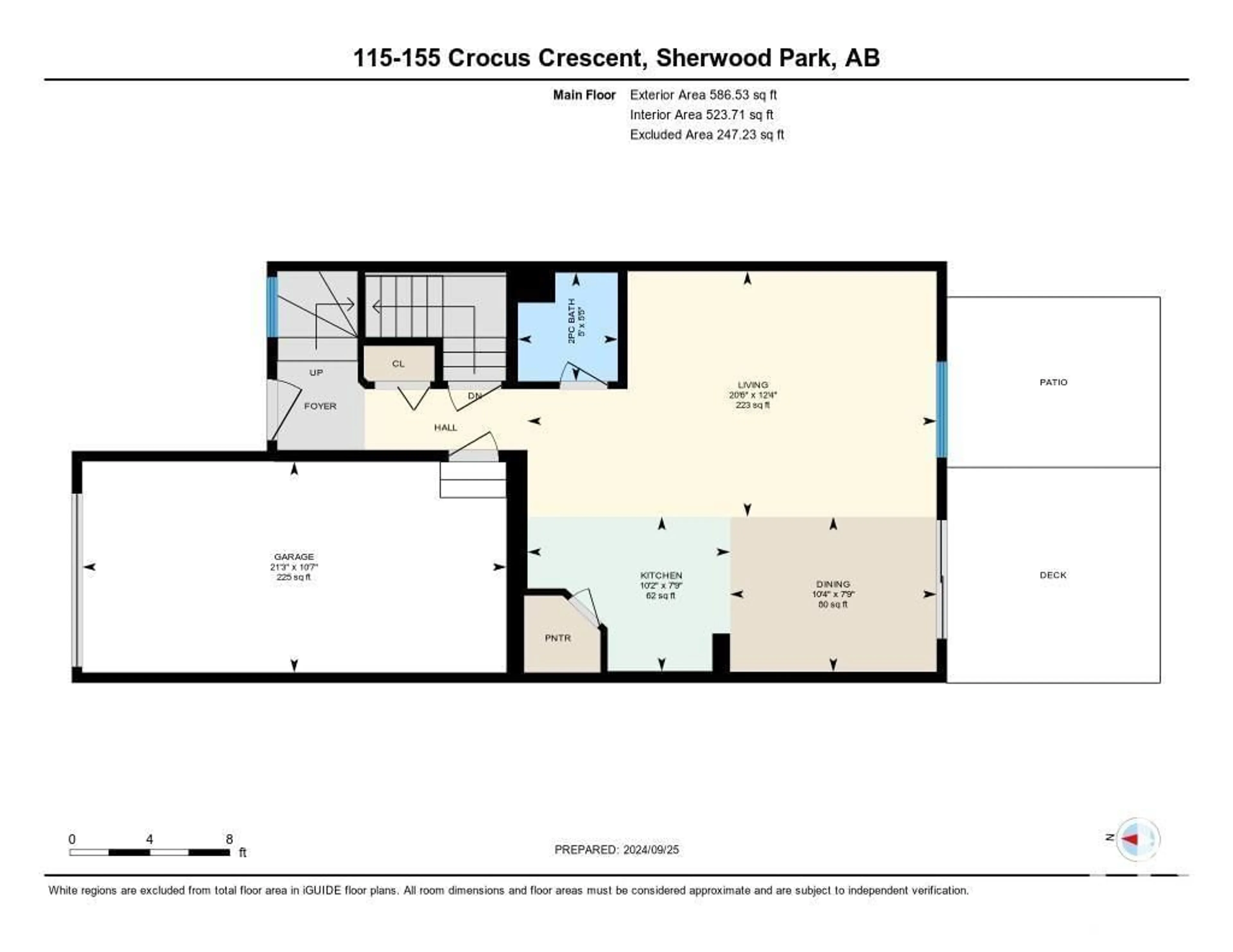 Floor plan for #115 155 CROCUS CR, Sherwood Park Alberta T8H2M4