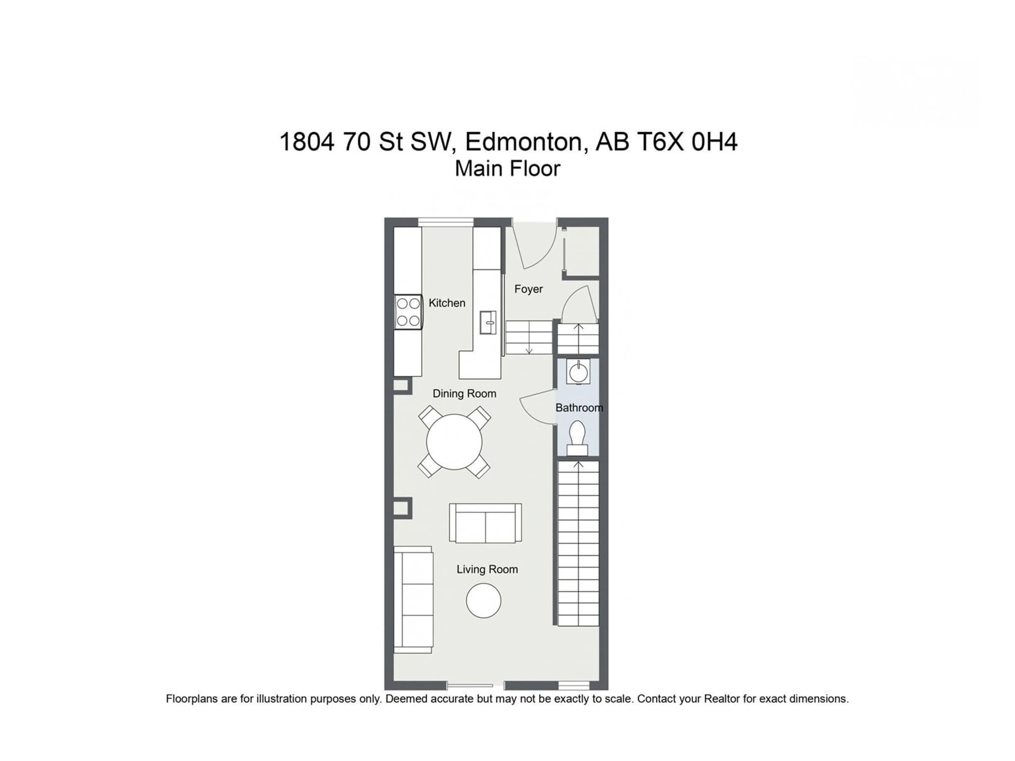 Floor plan for #22 1804 70 ST SW, Edmonton Alberta T6X0H4