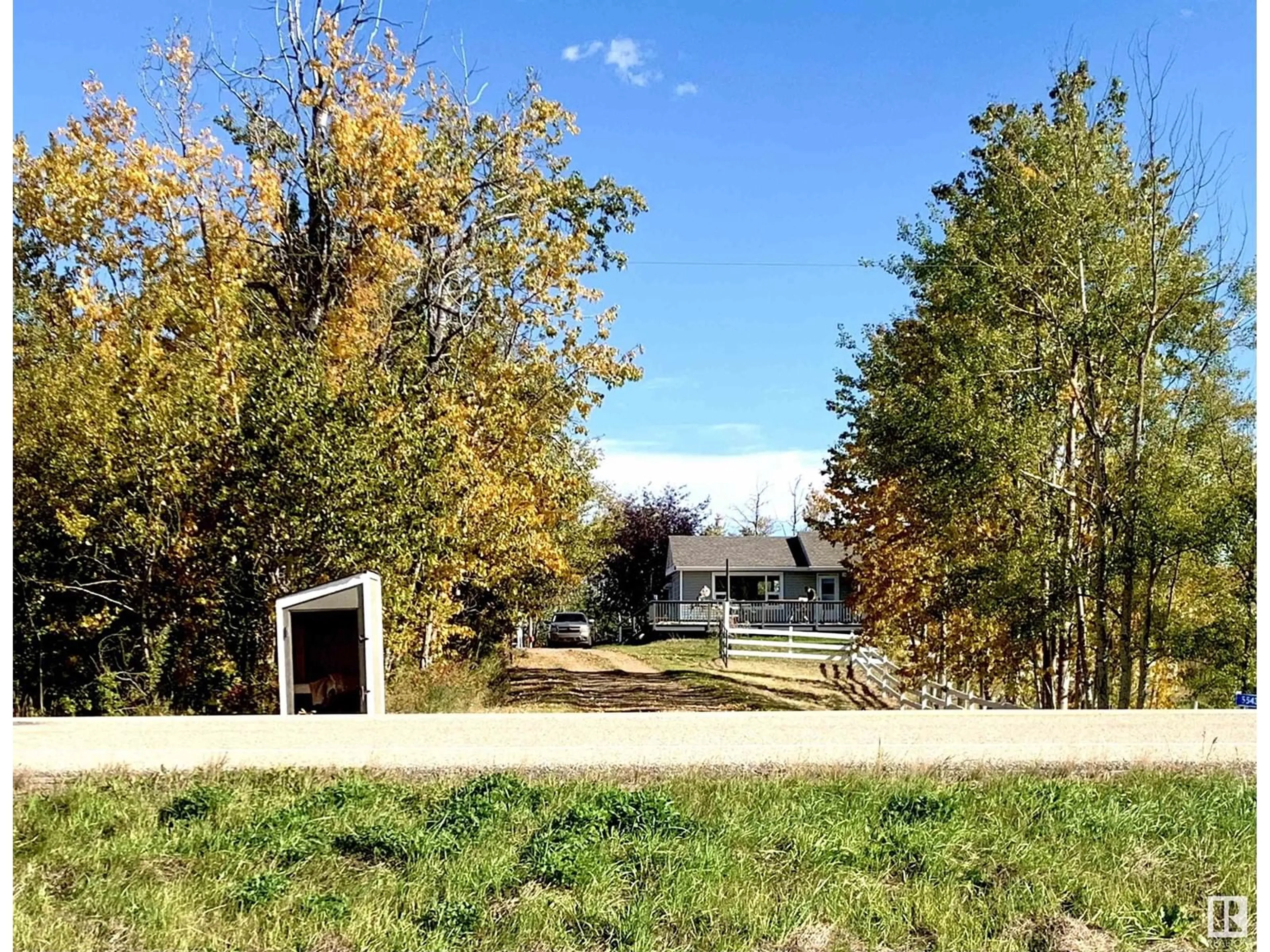 A pic from exterior of the house or condo, the street view for 55431 HWY 777, Rural Lac Ste. Anne County Alberta T0E1V0