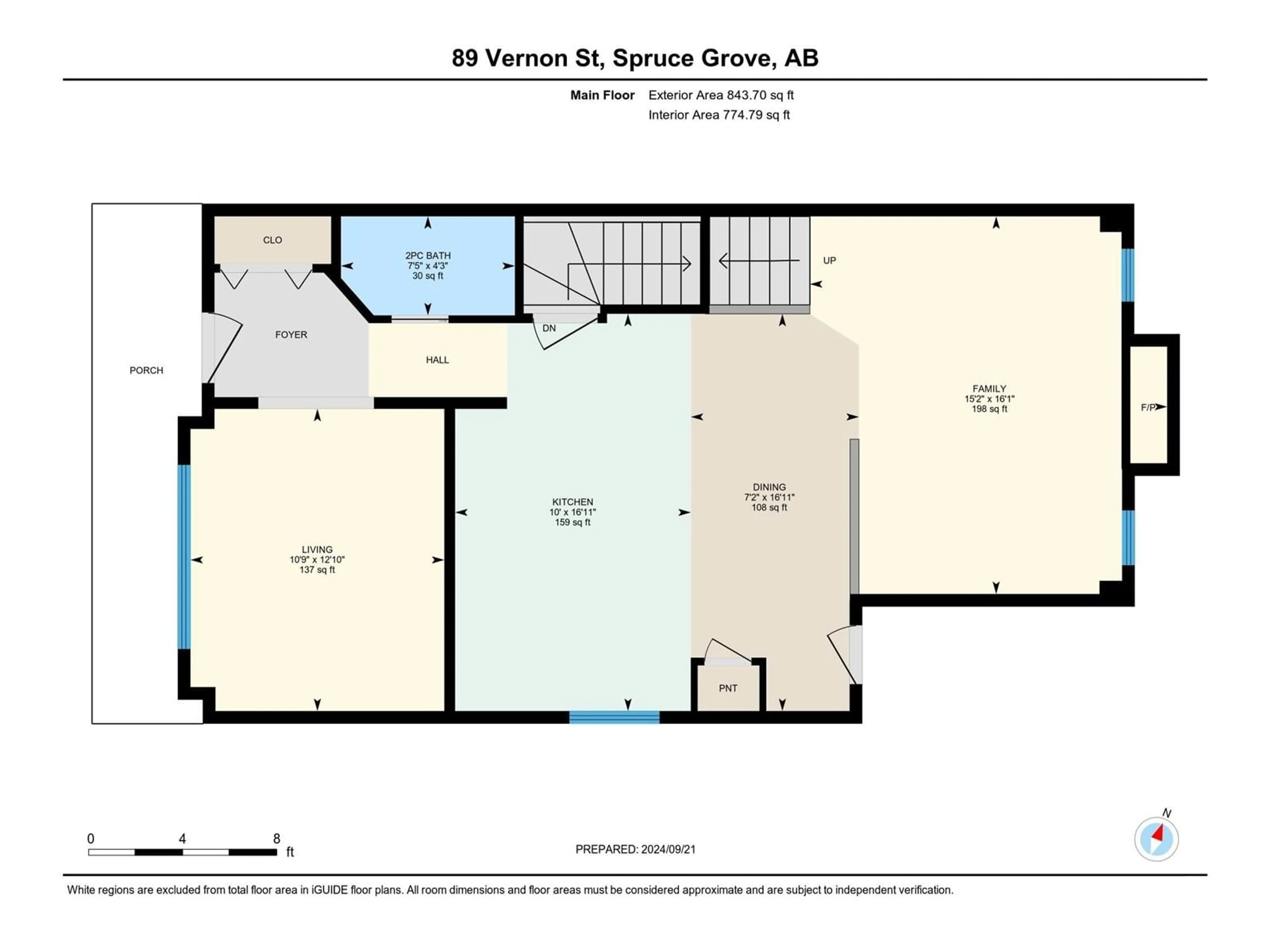 Floor plan for 89 VERNON ST, Spruce Grove Alberta T7X0C1