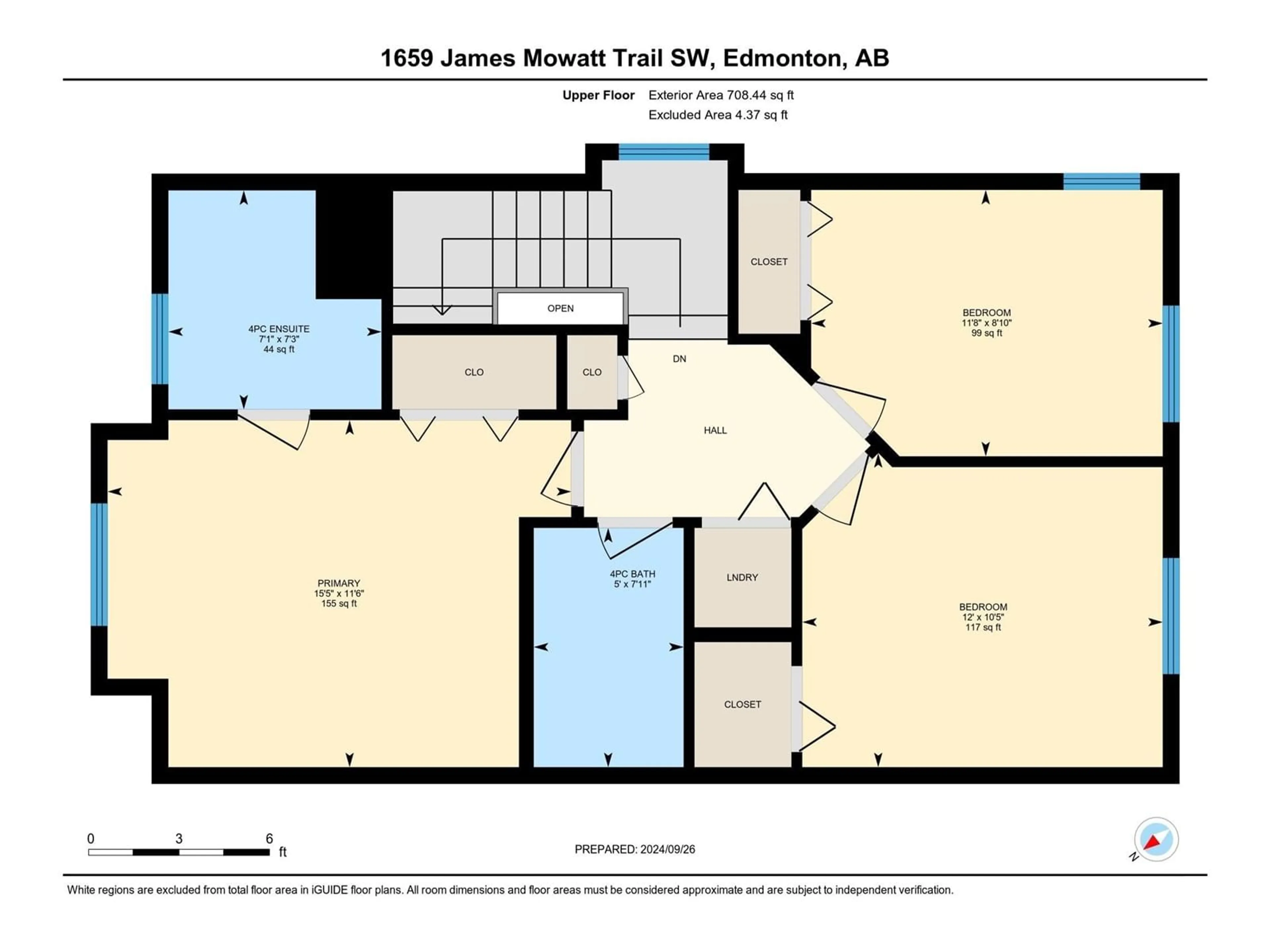 Floor plan for 1659 JAMES MOWATT TR SW, Edmonton Alberta T6W0J7