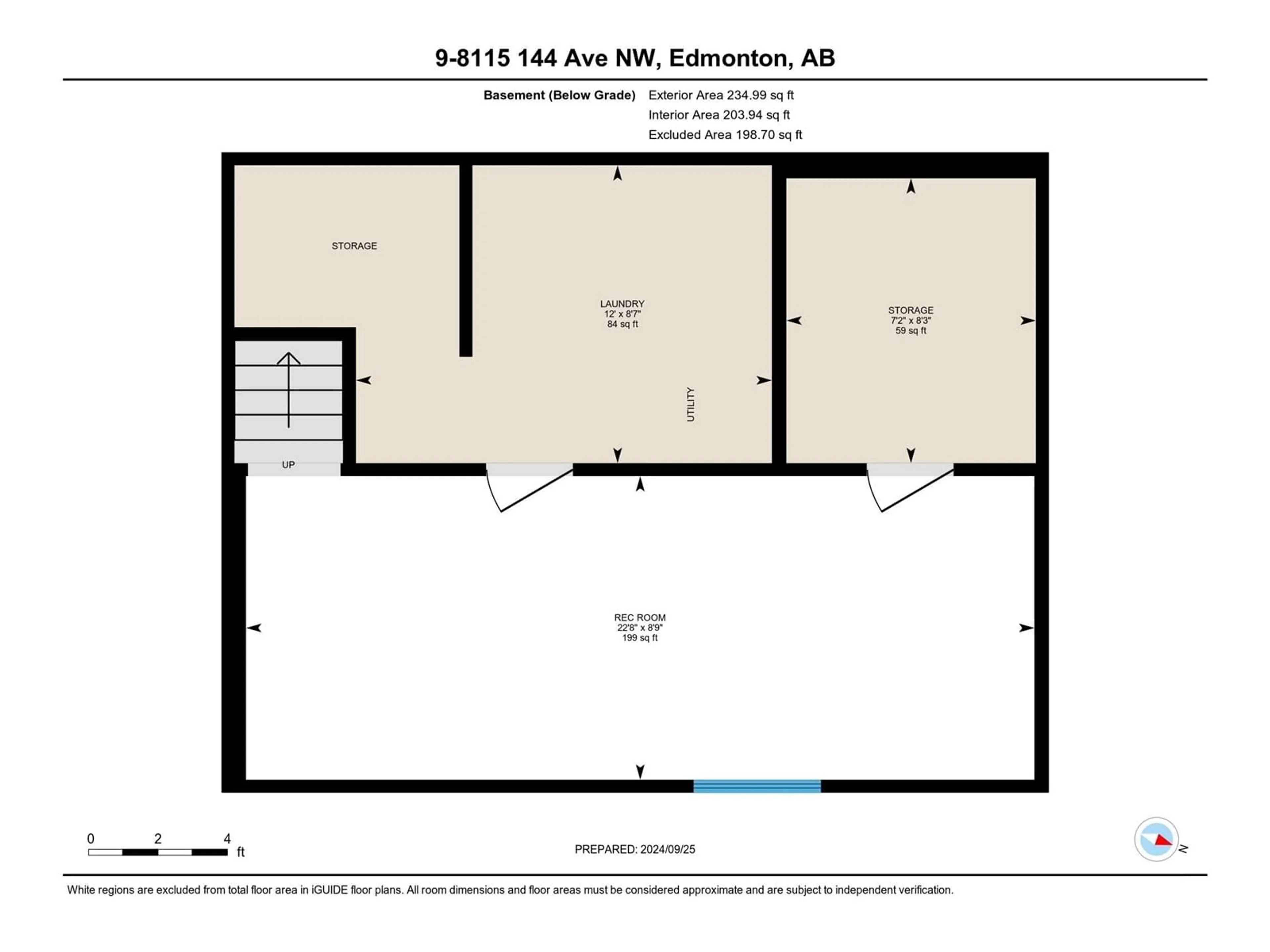 Floor plan for #9 8115 144 AV NW, Edmonton Alberta T5C2S4