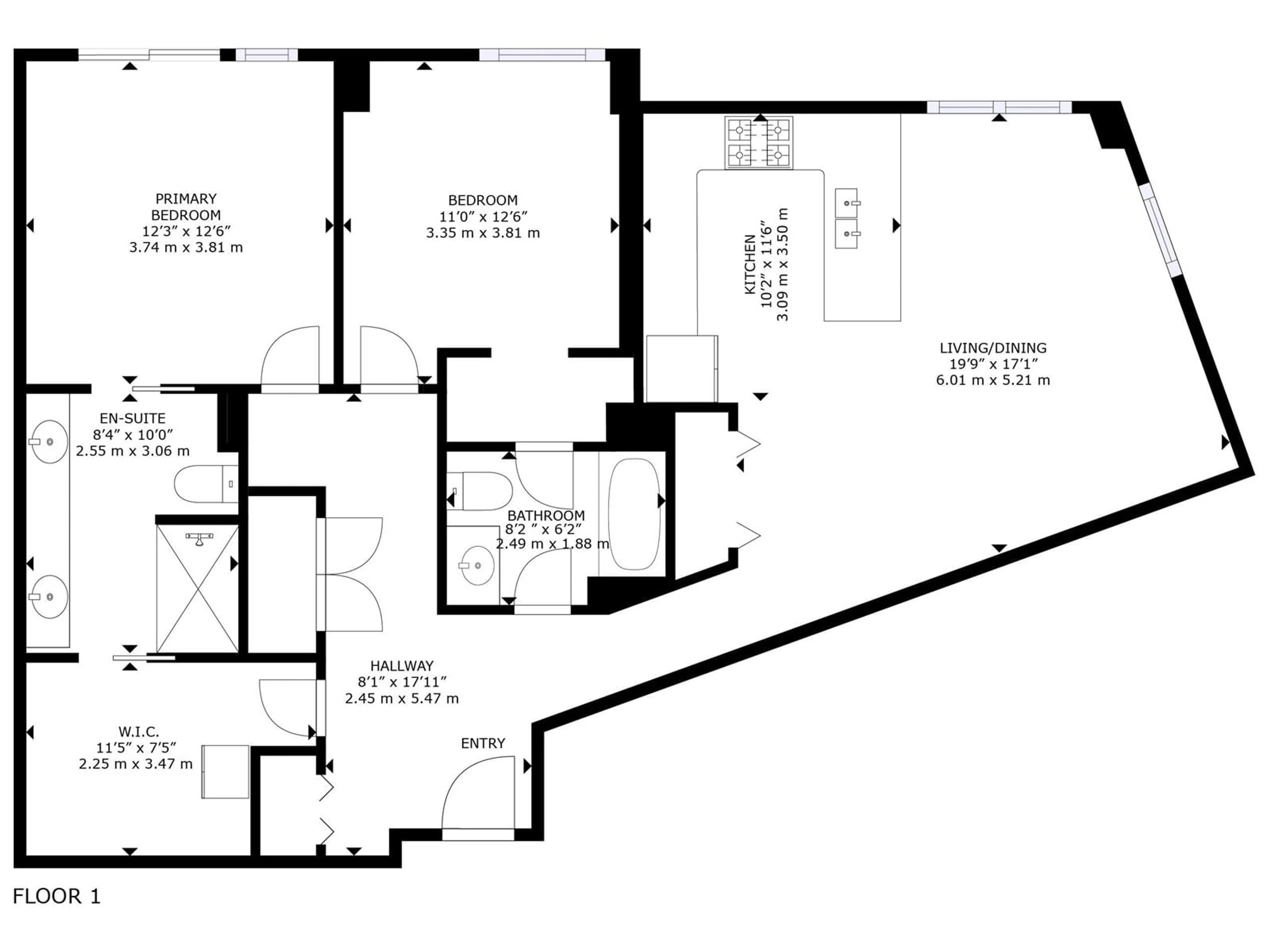 Floor plan for #407 1316 WINDERMERE WY SW, Edmonton Alberta T6W2J3